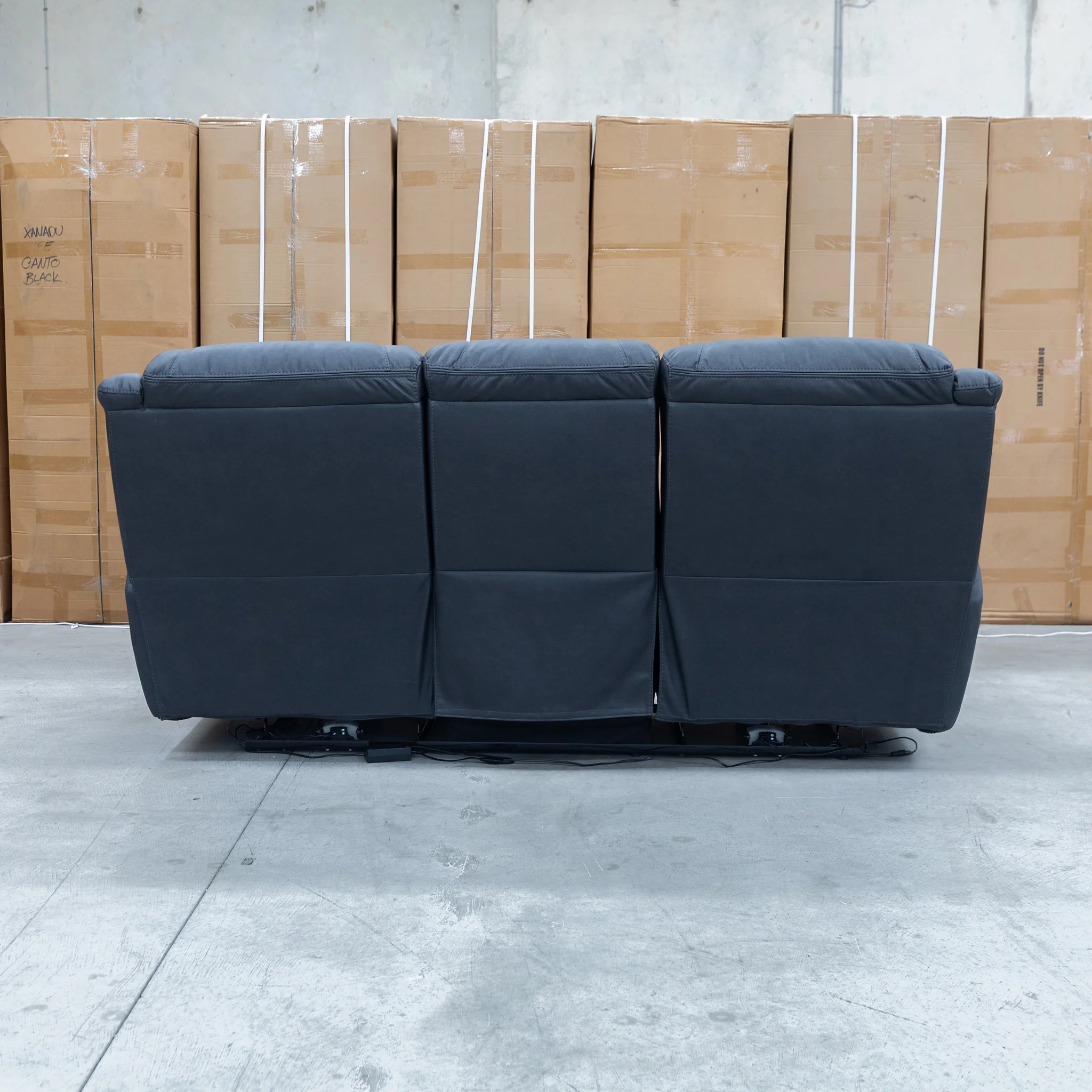 Airlie Three Seat Electric Recliner Lounge - Coal - Image 12