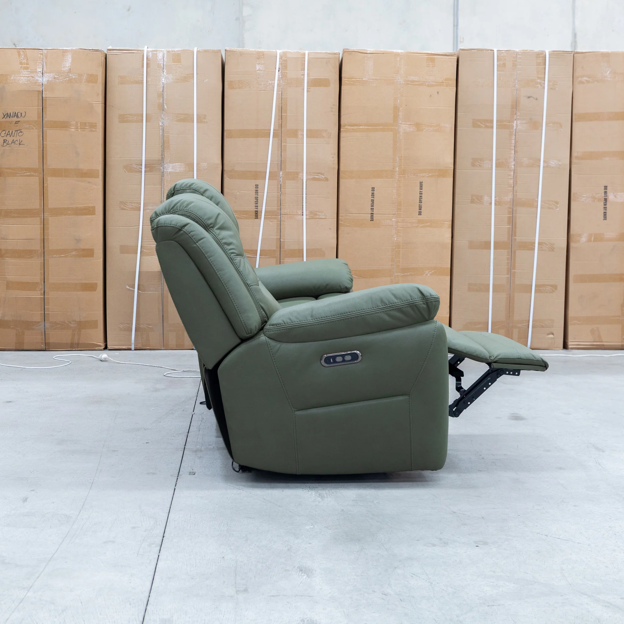 Airlie Three Seat Electric Recliner Lounge - Moss - Image 11