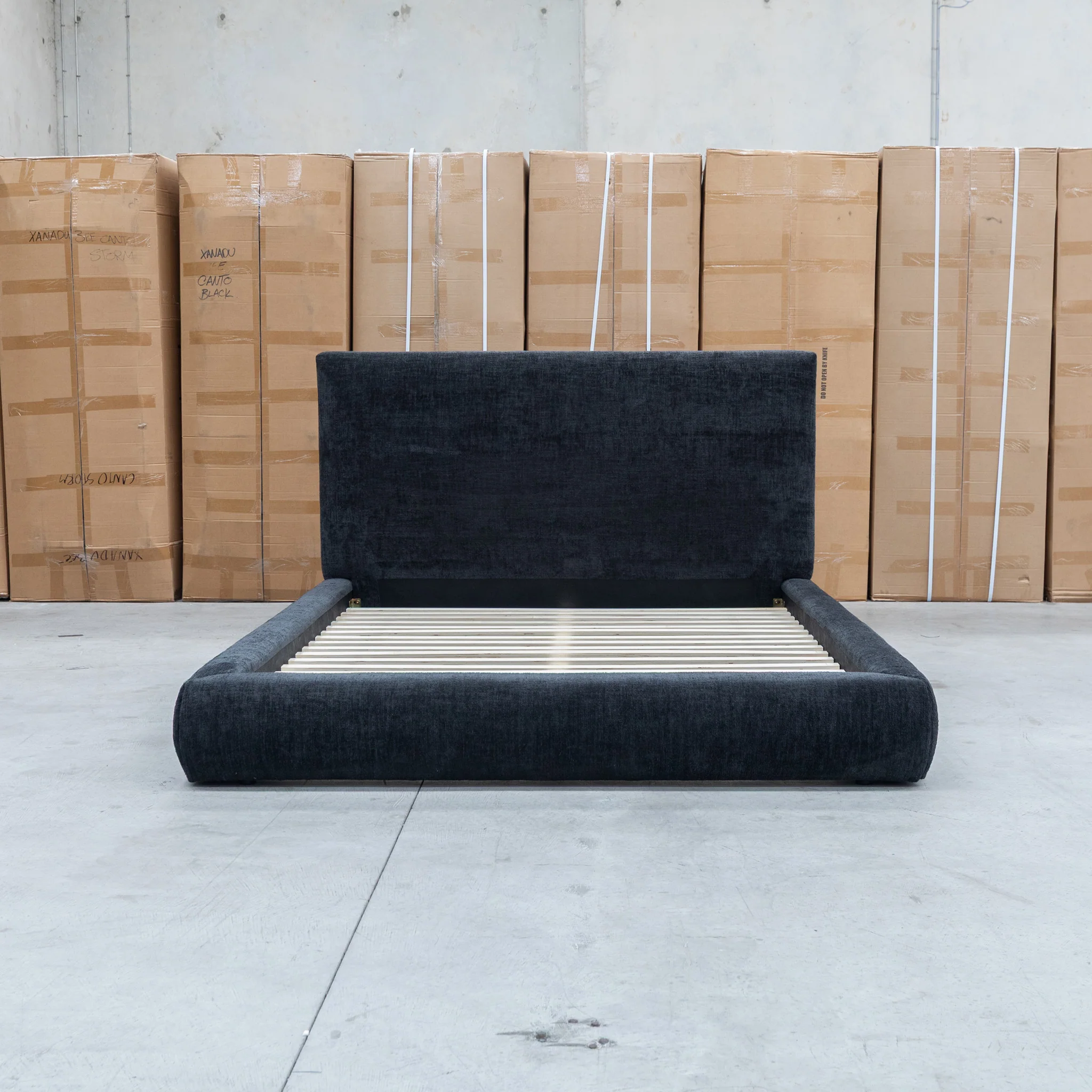Alina King Upholstered Bed - Black - Image 4