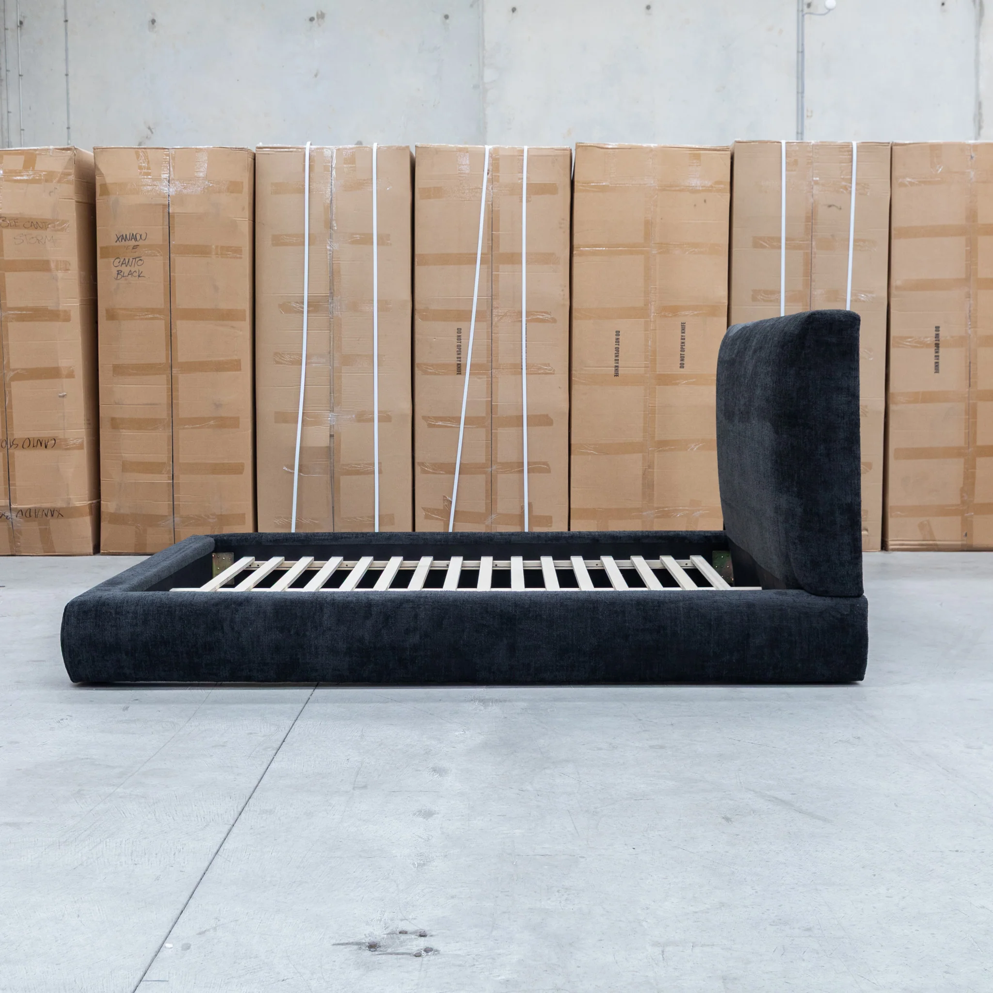 Alina King Upholstered Bed - Black - Image 9