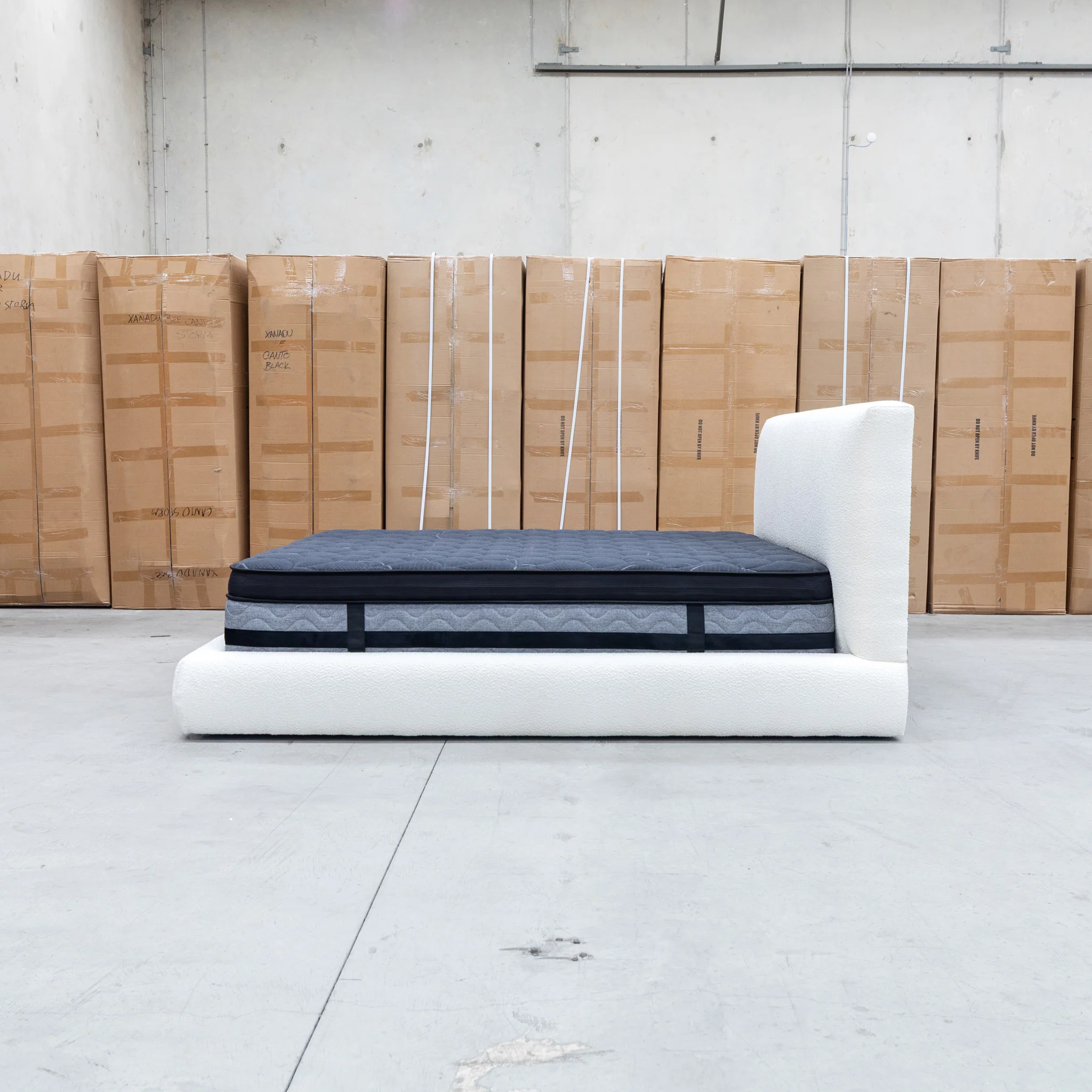 Alina King Upholstered Bed - Cream - Image 12