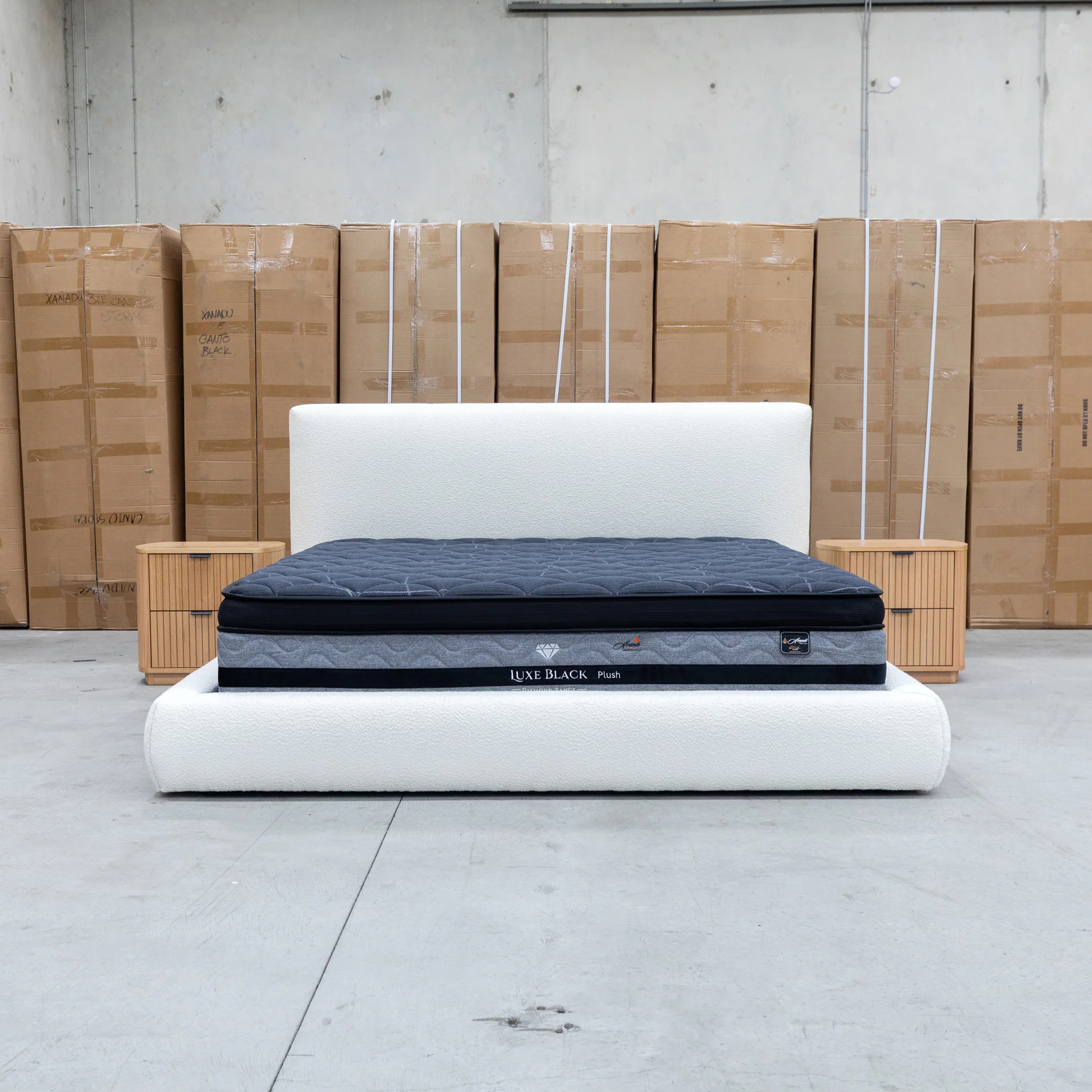 Alina King Upholstered Bed - Cream - Image 5