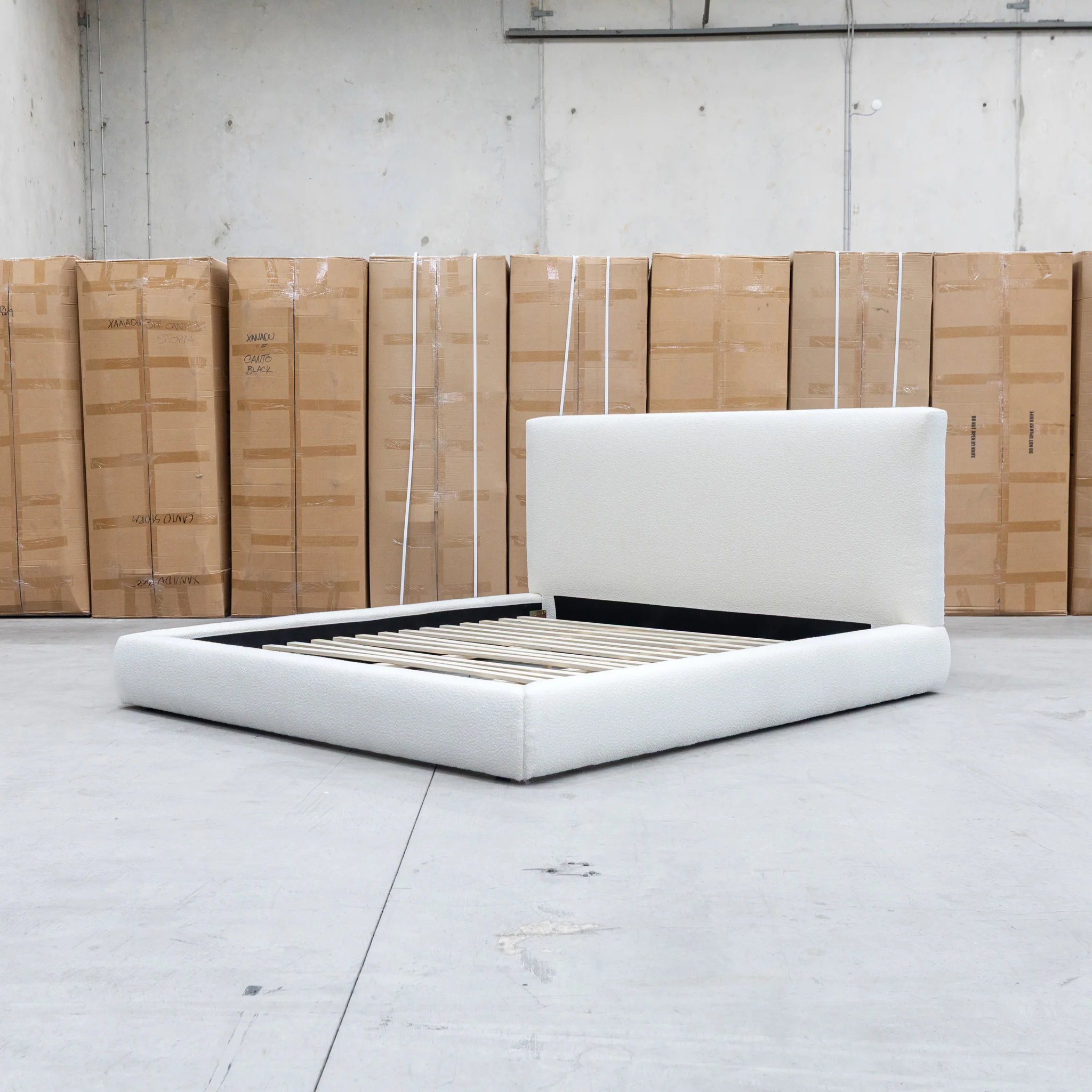 Alina King Upholstered Bed - Cream - Image 6