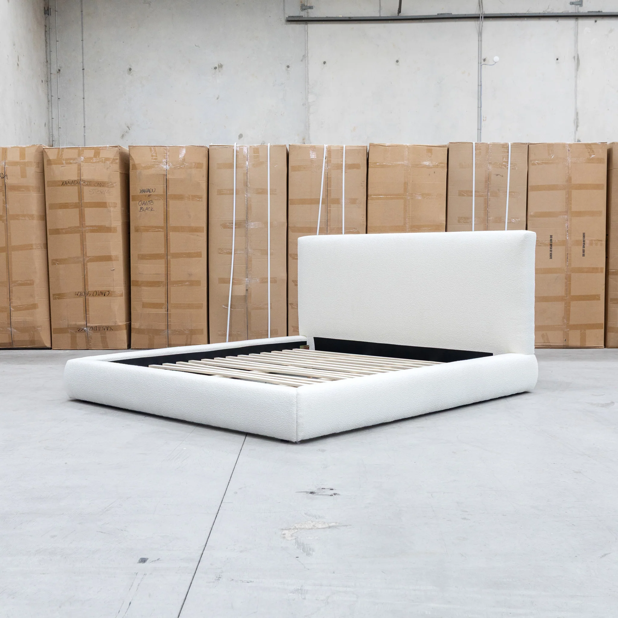 Alina King Upholstered Bed - Cream - Image 7