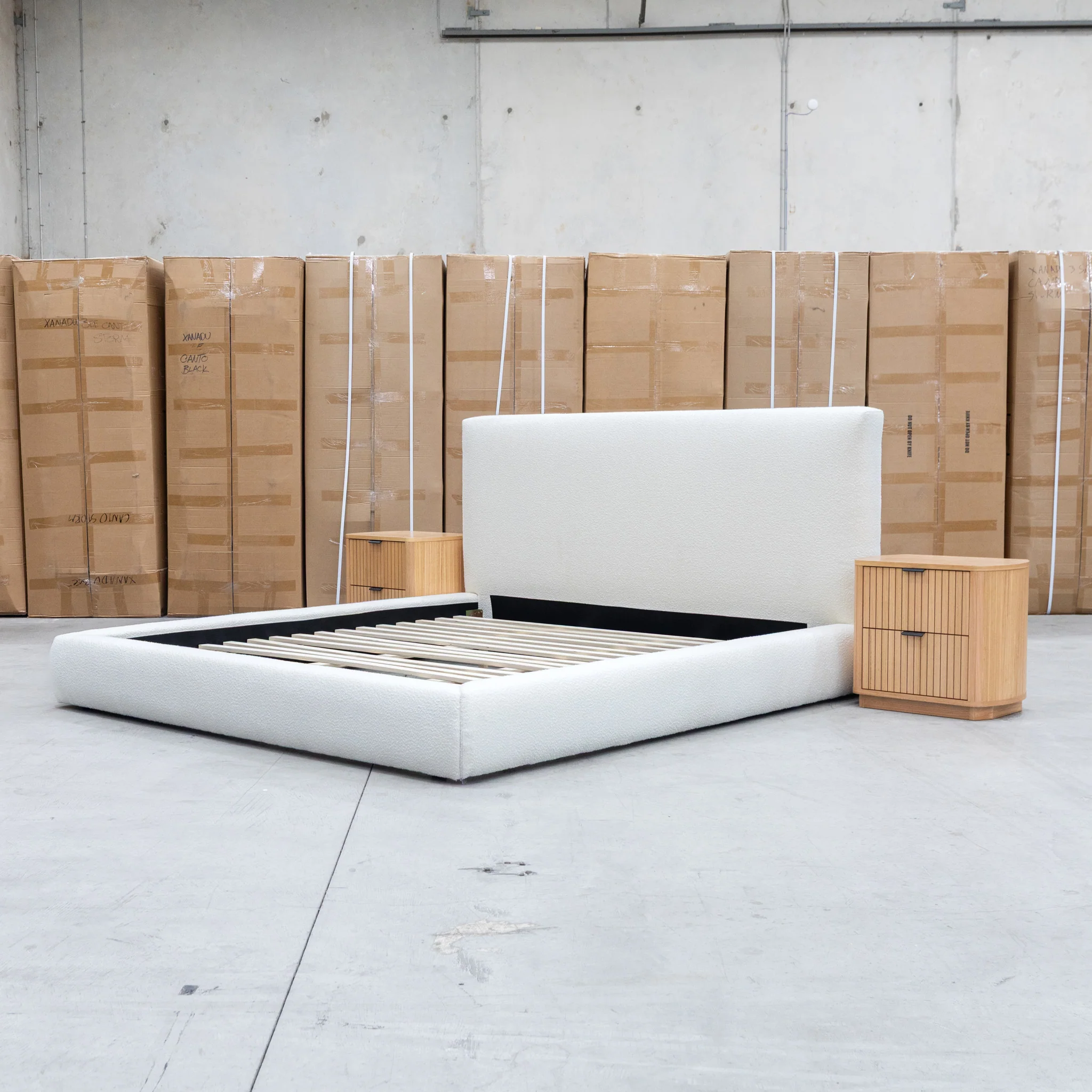 Alina King Upholstered Bed - Cream - Image 8