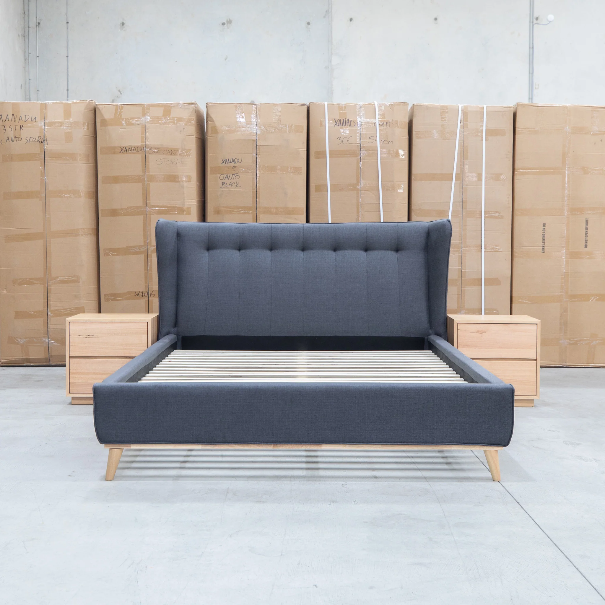 Aspen Queen Upholstered Bed - Charcoal - Image 11
