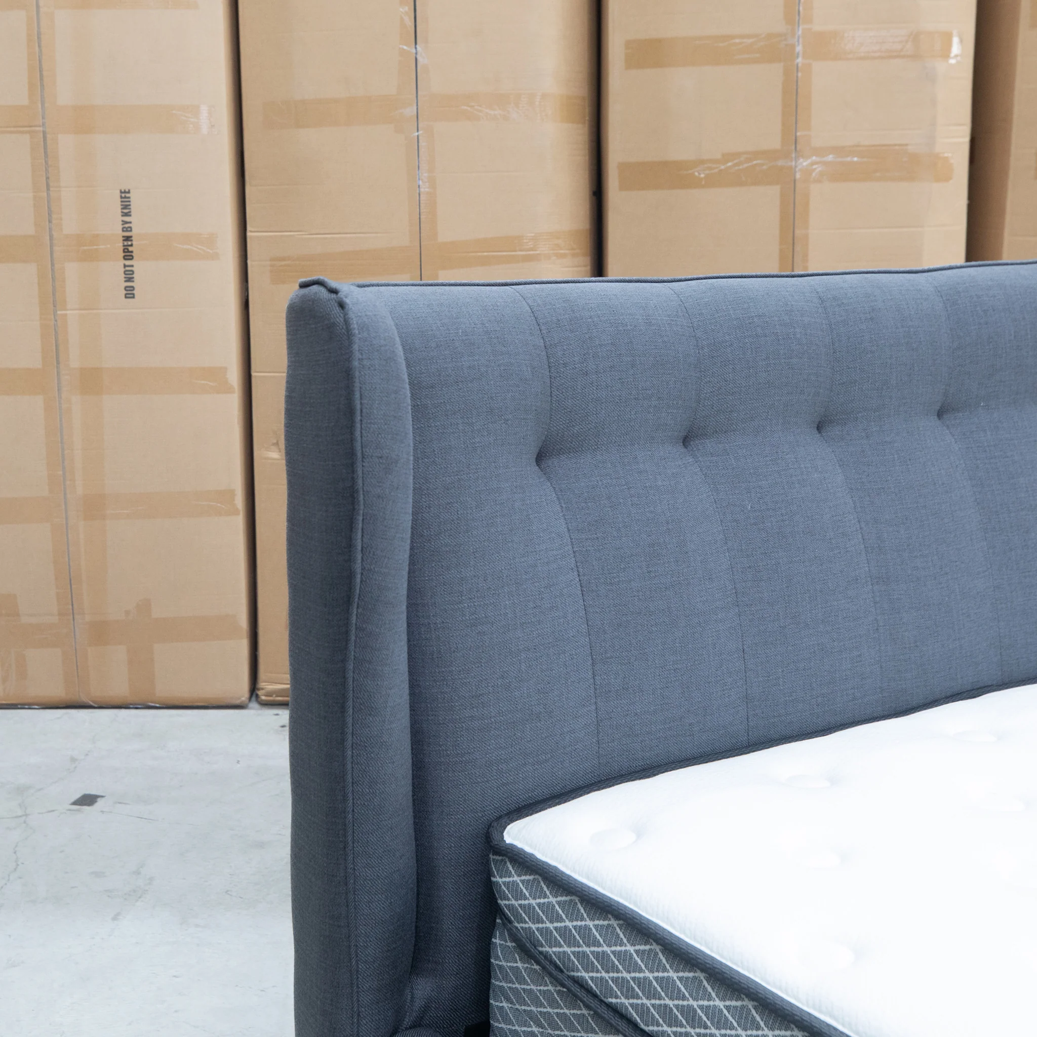 Aspen Queen Upholstered Bed - Charcoal - Image 6