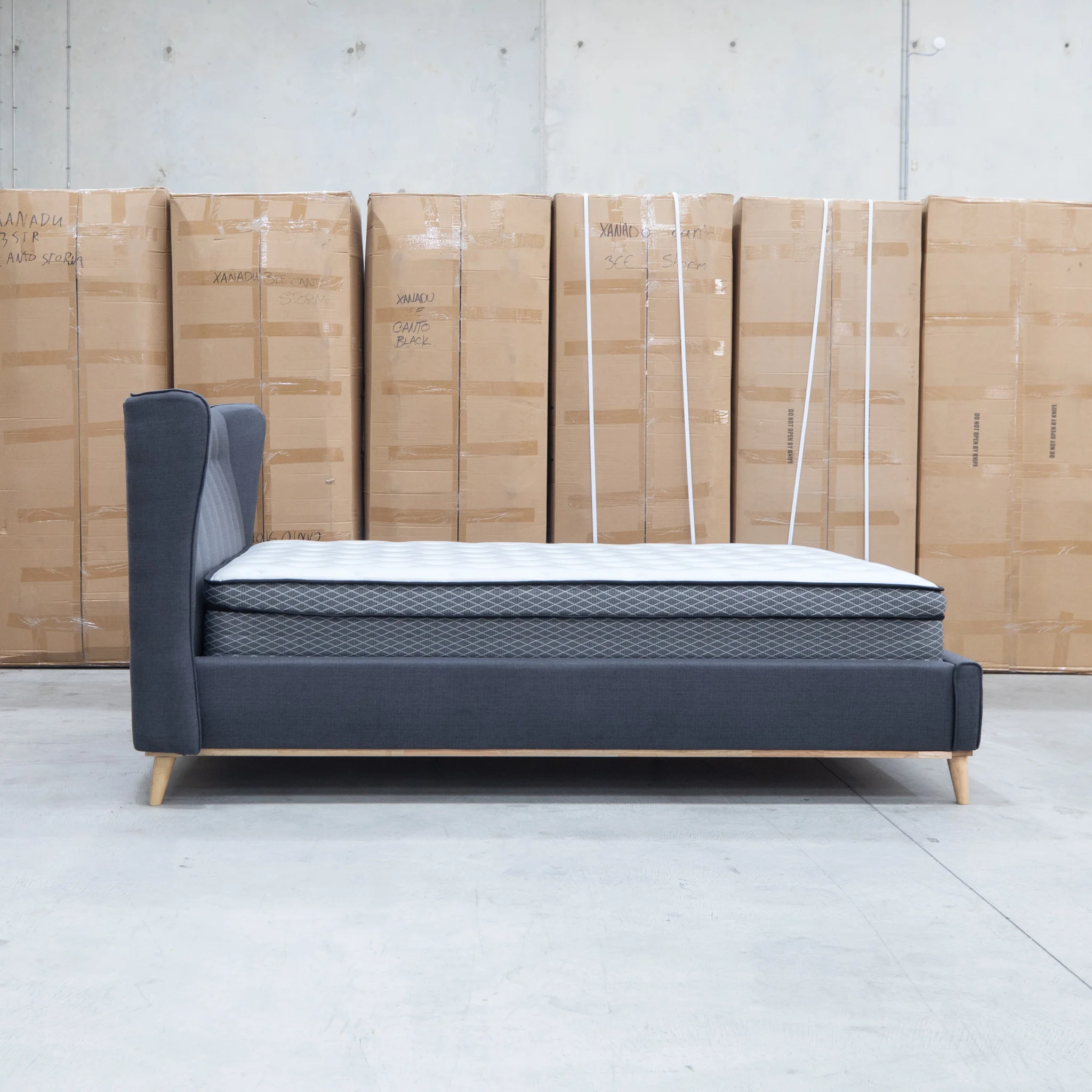 Aspen Queen Upholstered Bed - Charcoal - Image 7