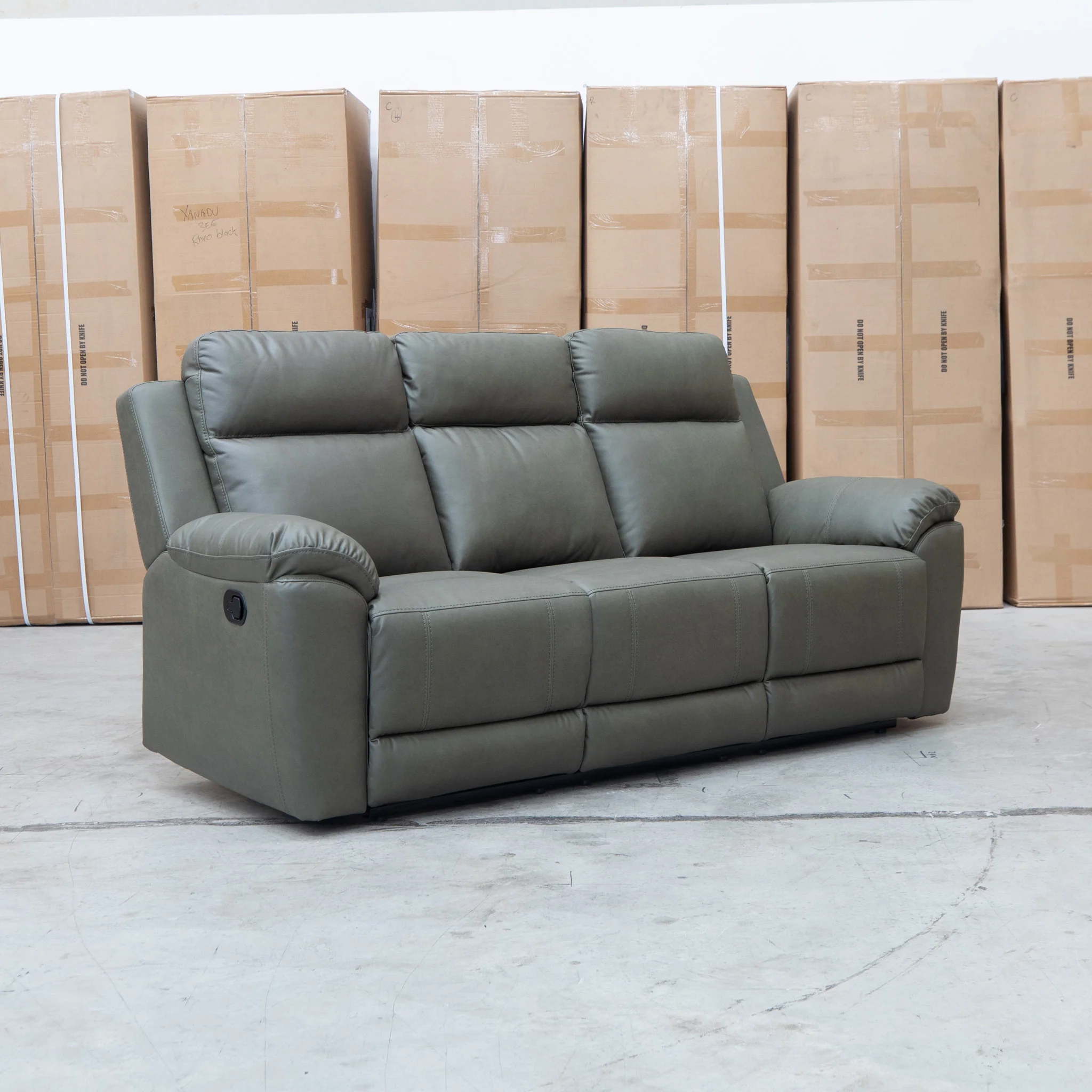 Bari Three Seat Recliner Lounge - Fern - Image 6