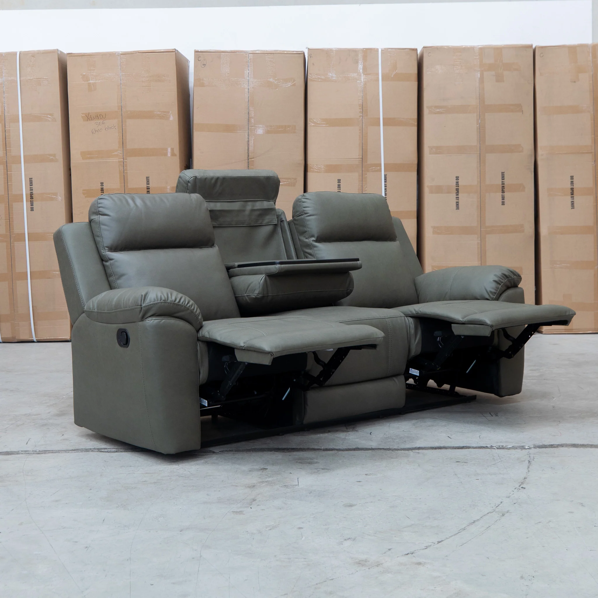 Bari Three Seat Recliner Lounge - Fern - Image 9