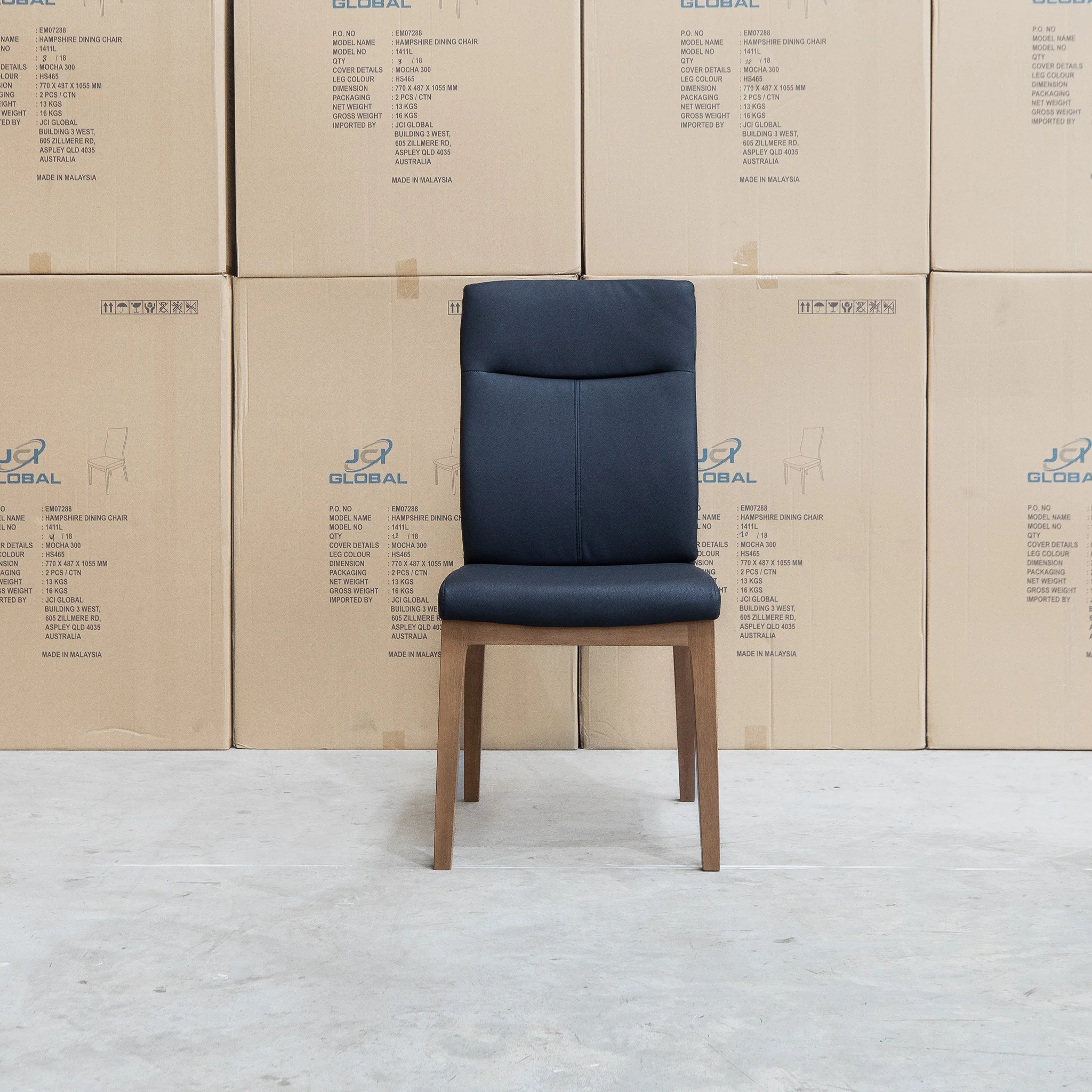 Belvedere Dining Chair Natural - Black - Image 3