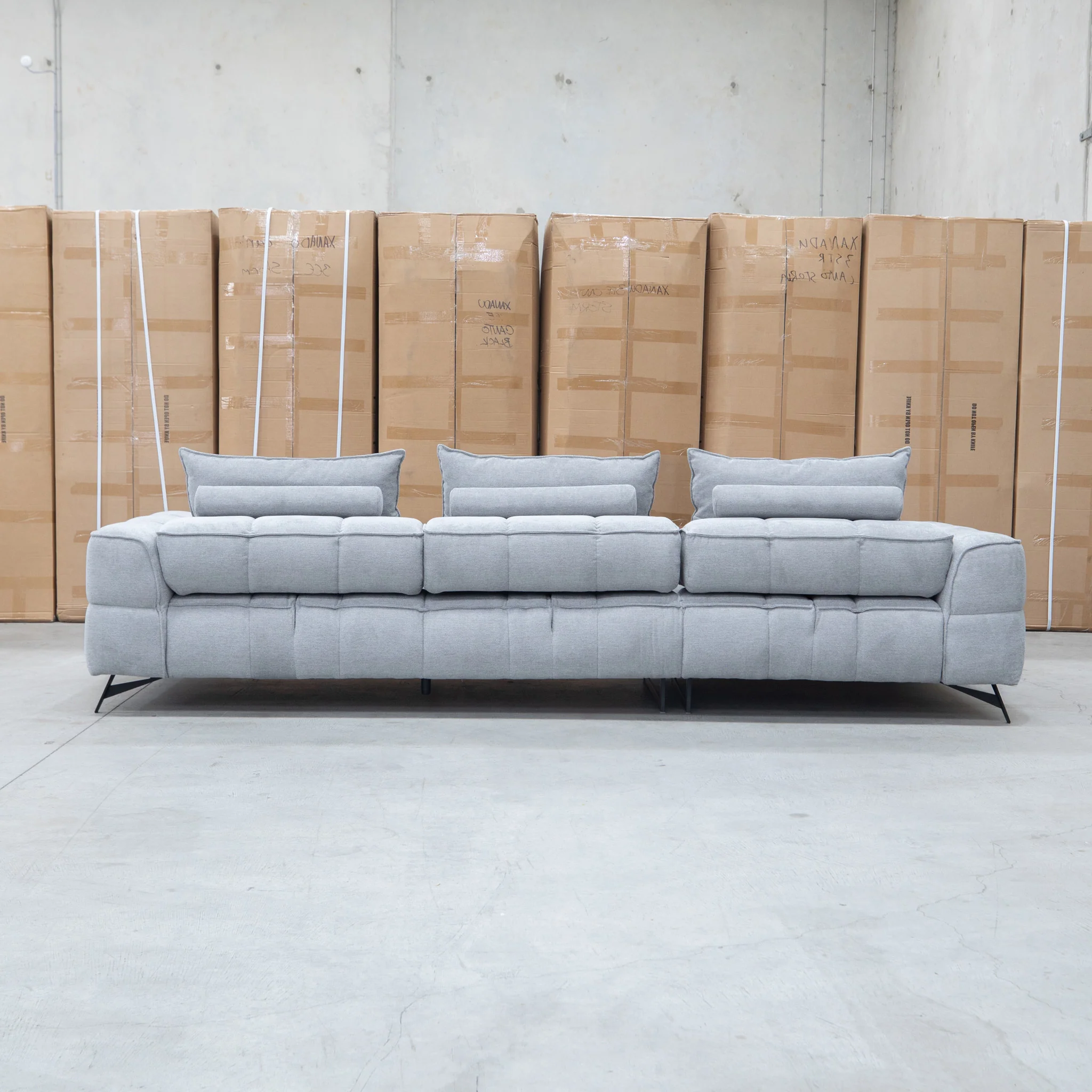 Bliss LHF Chaise Lounge with Adjustable Backrests - Pewter - Image 17