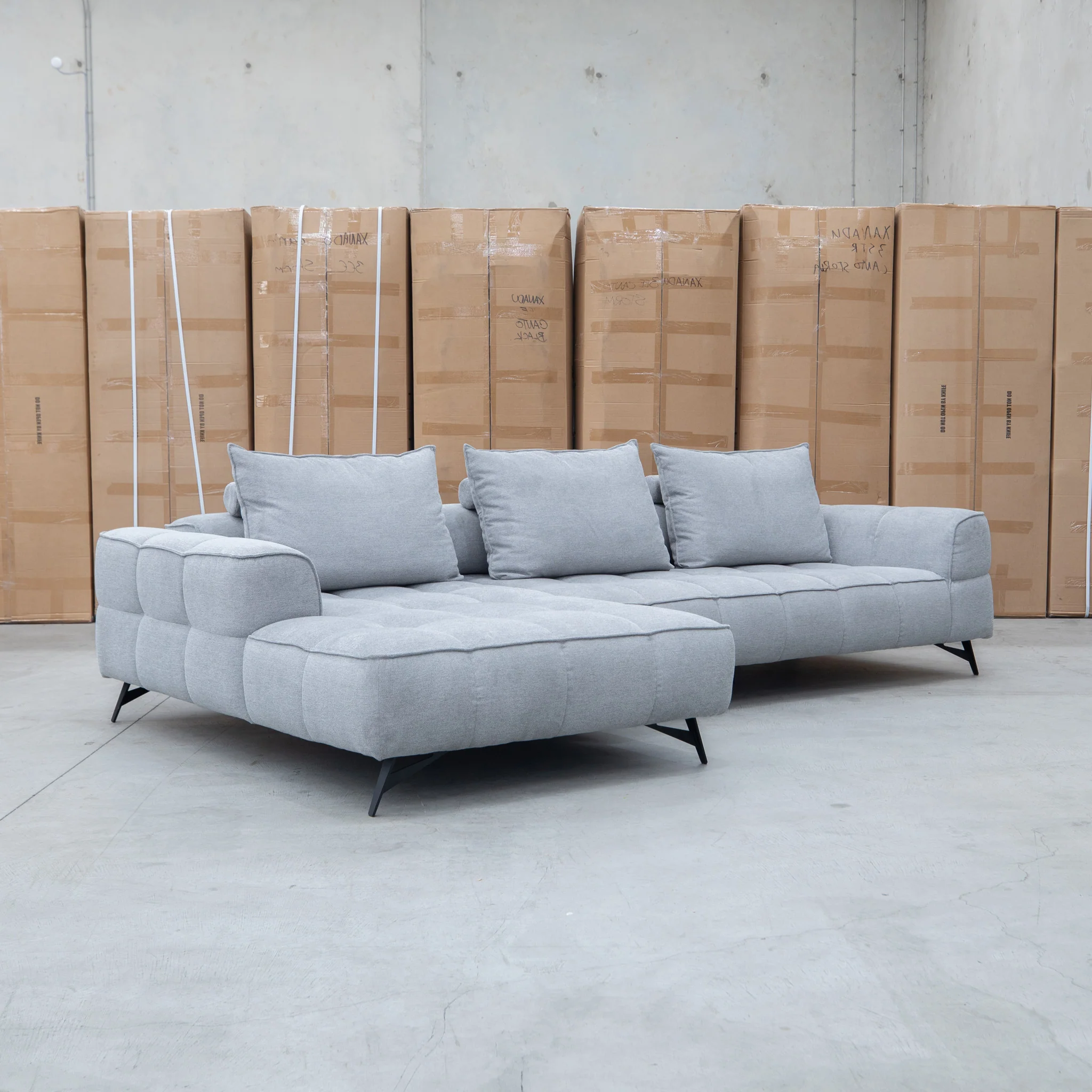 Bliss LHF Chaise Lounge with Adjustable Backrests - Pewter - Image 19