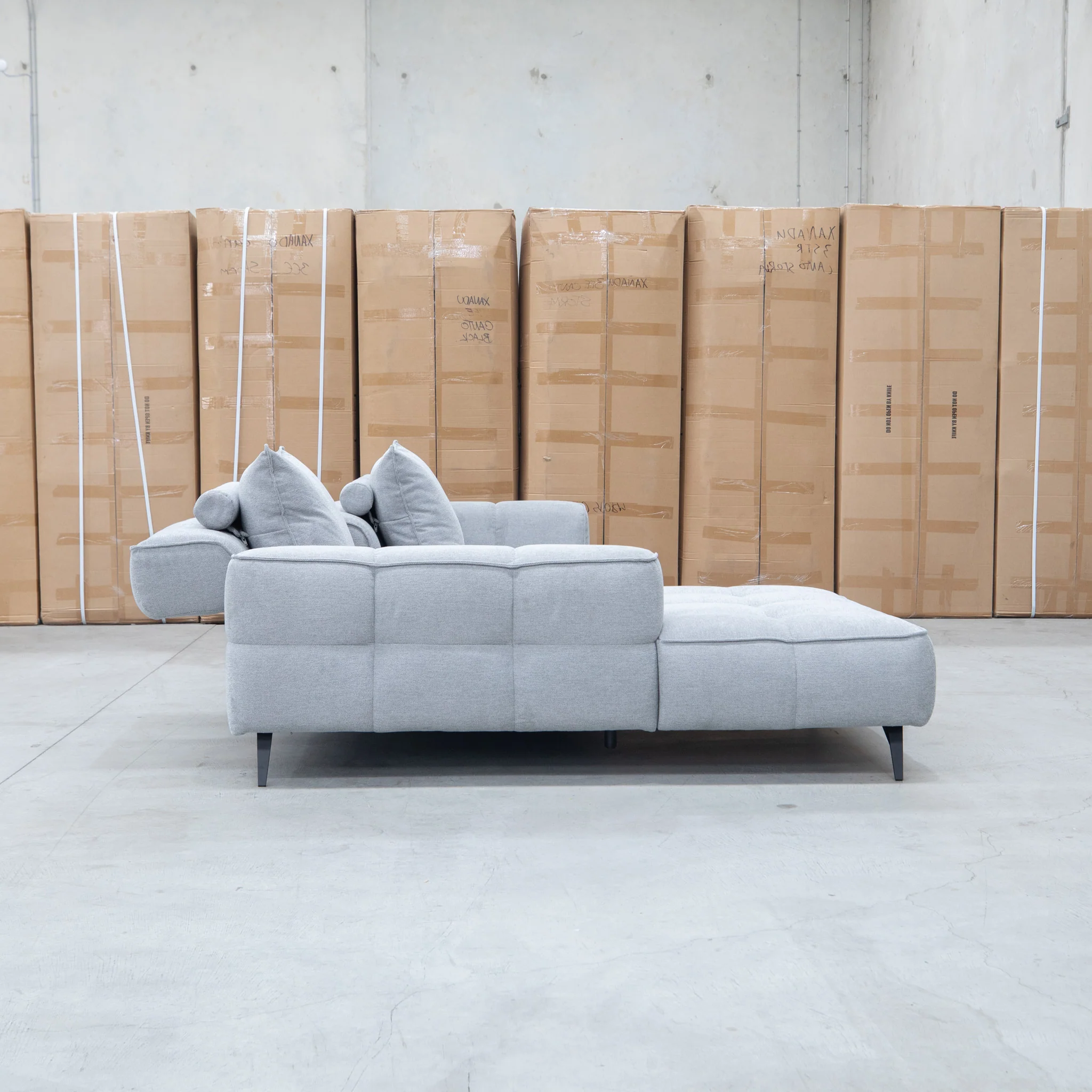 Bliss LHF Chaise Lounge with Adjustable Backrests - Pewter - Image 23