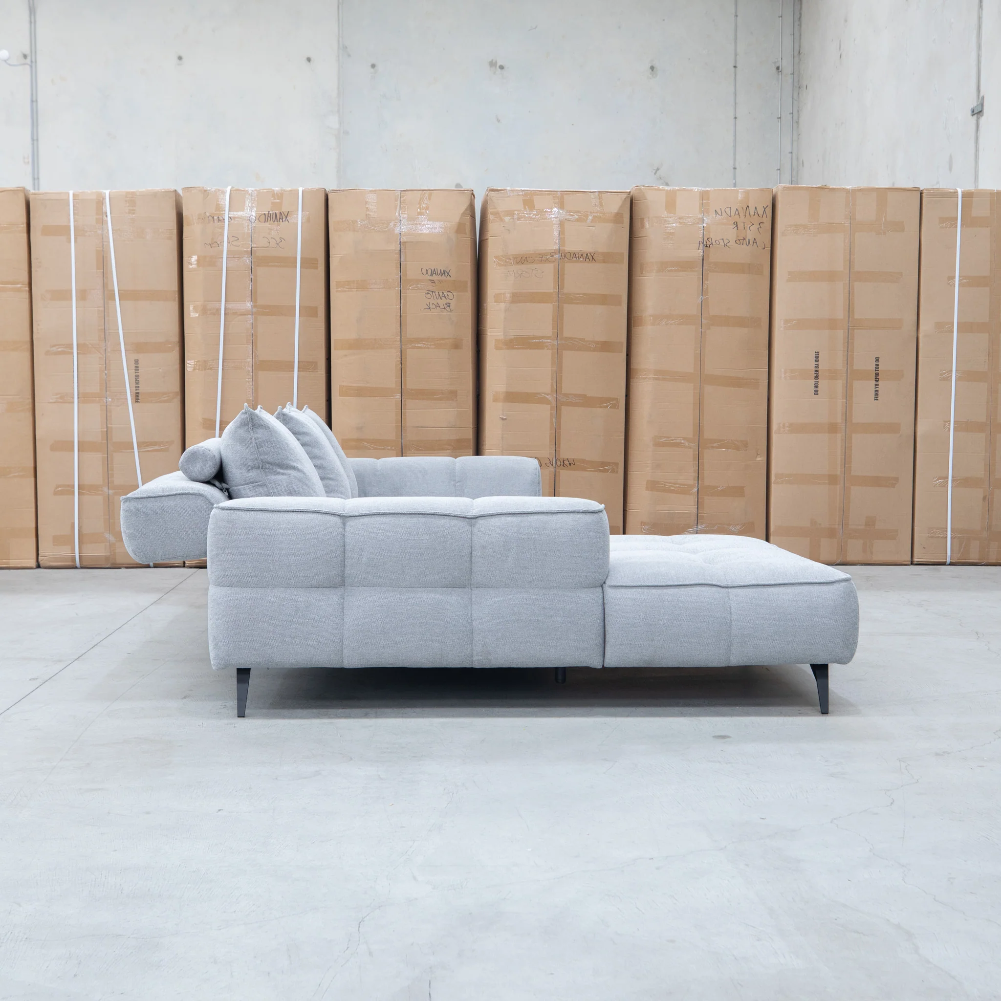 Bliss LHF Chaise Lounge with Adjustable Backrests - Pewter - Image 24