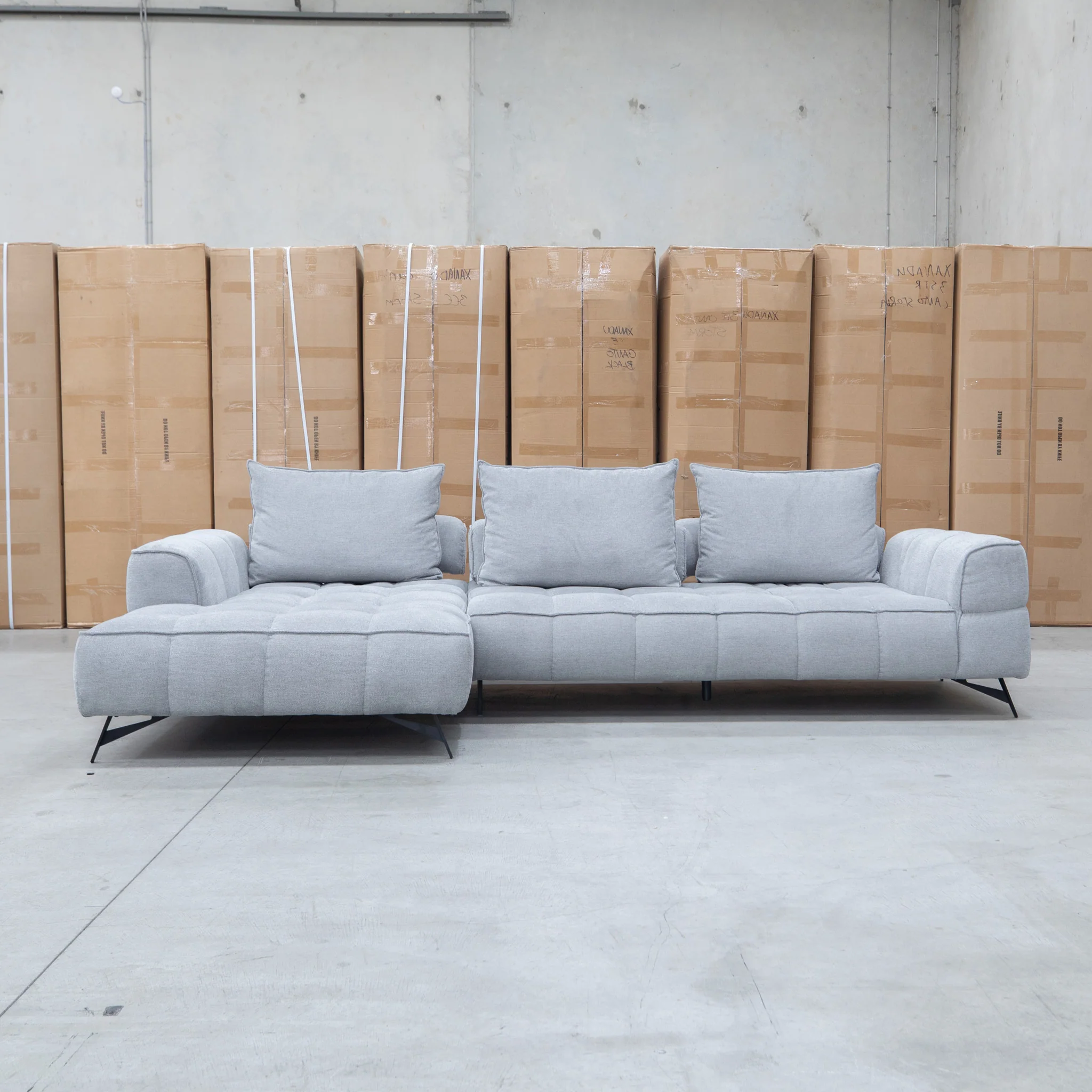 Bliss LHF Chaise Lounge with Adjustable Backrests - Pewter - Image 7