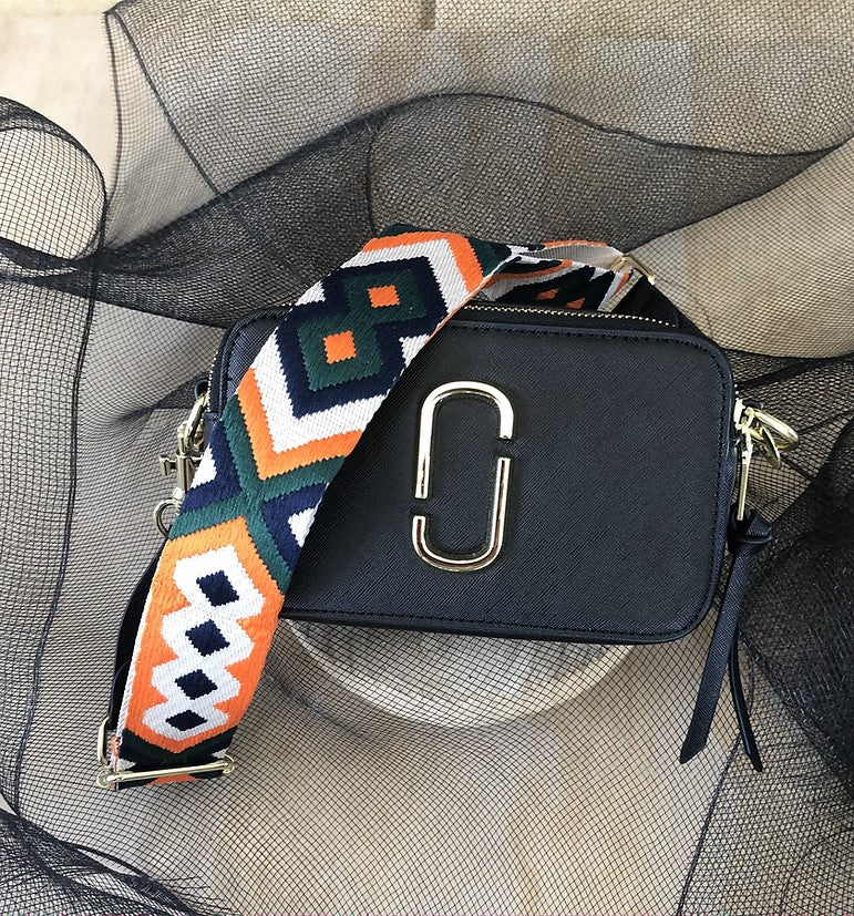 Bo Ho - Green & Orange - Bag Strap - Gold Hardware - Image 2