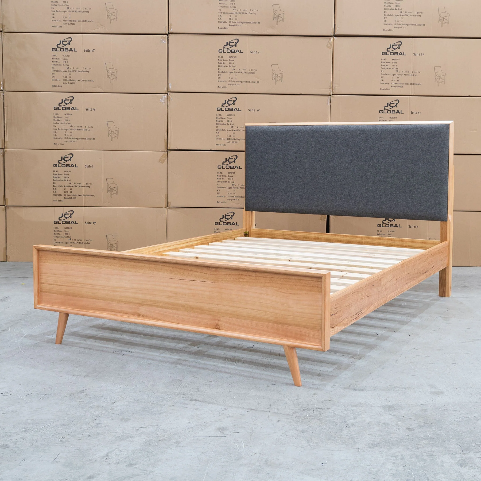 Brooklyn Messmate Hardwood & Fabric King Bed - Image 4