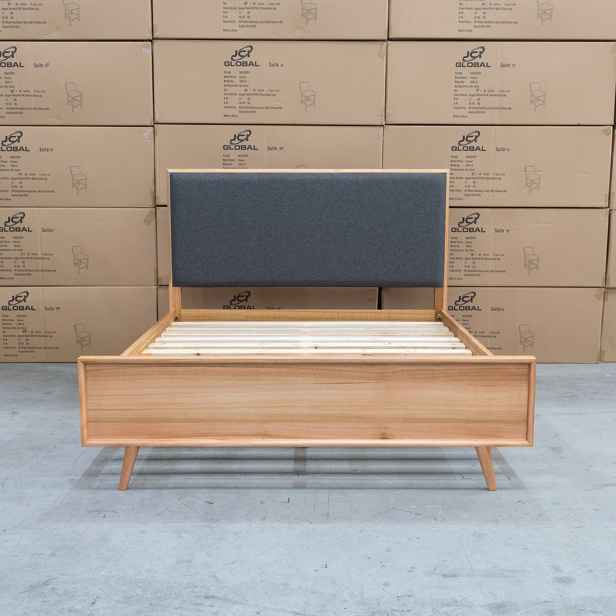 Brooklyn Messmate Hardwood & Fabric Queen Bed - Image 5