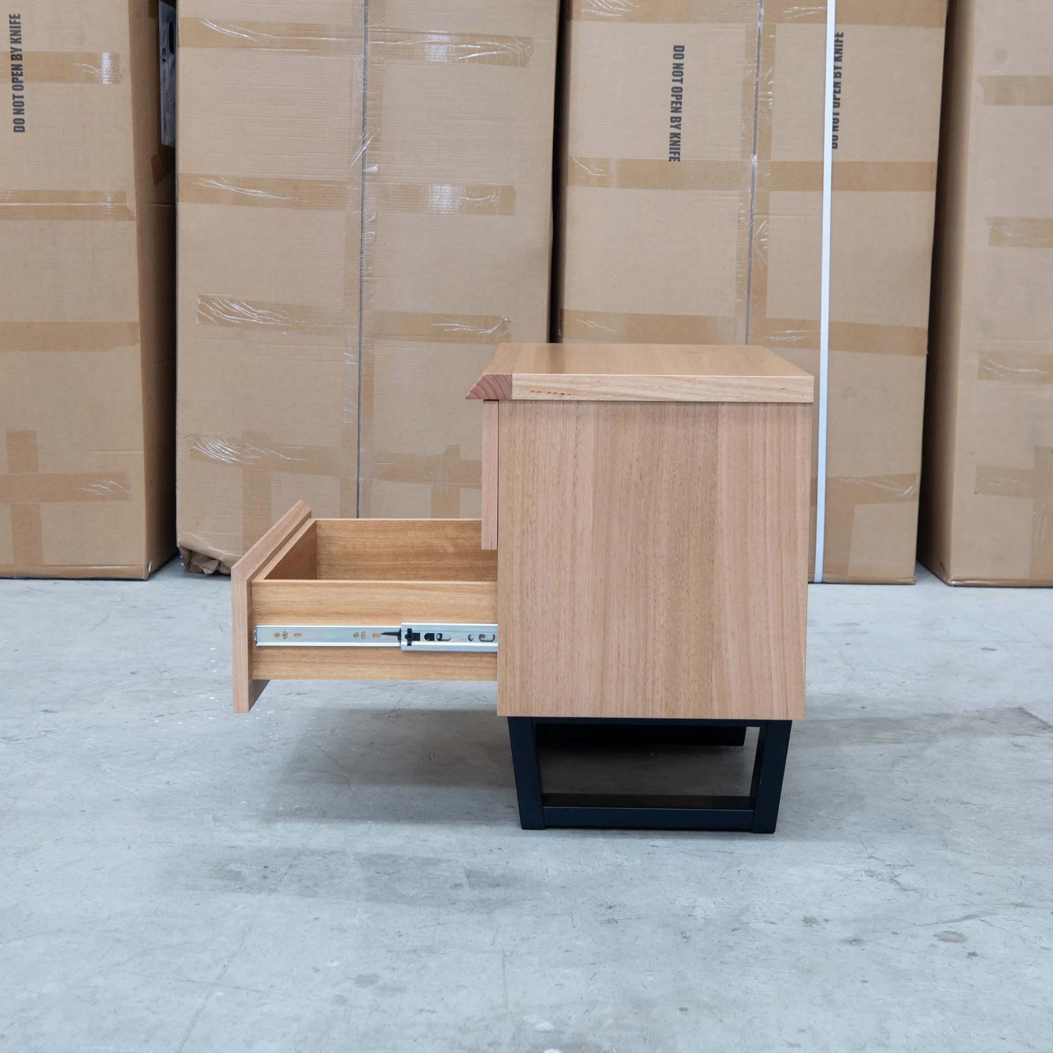 Byron Two Drawer Australian Messmate Hardwood Bedside - Image 7