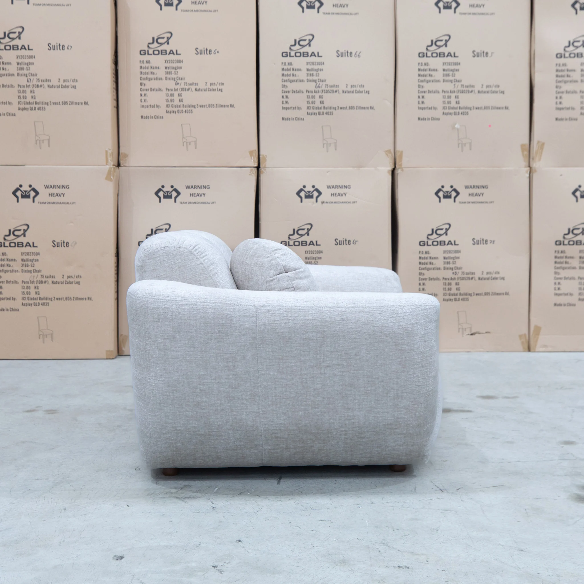 Cloud Plush Fabric Single Armchair - Oat - Image 3
