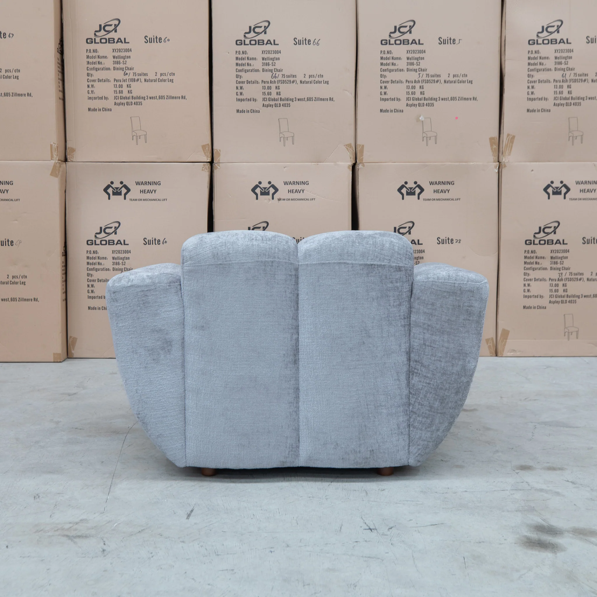 Cloud Plush Fabric Single Armchair - Slate - Image 6