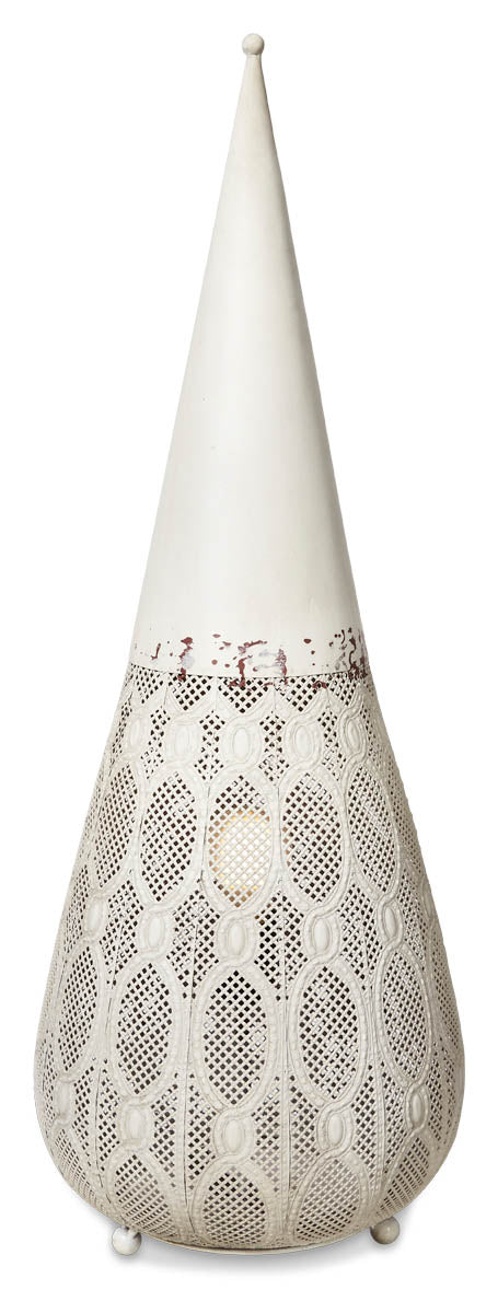 Filigree Metal Floor Lamp Small - Antique White - MQ77 - Available In-Store Only