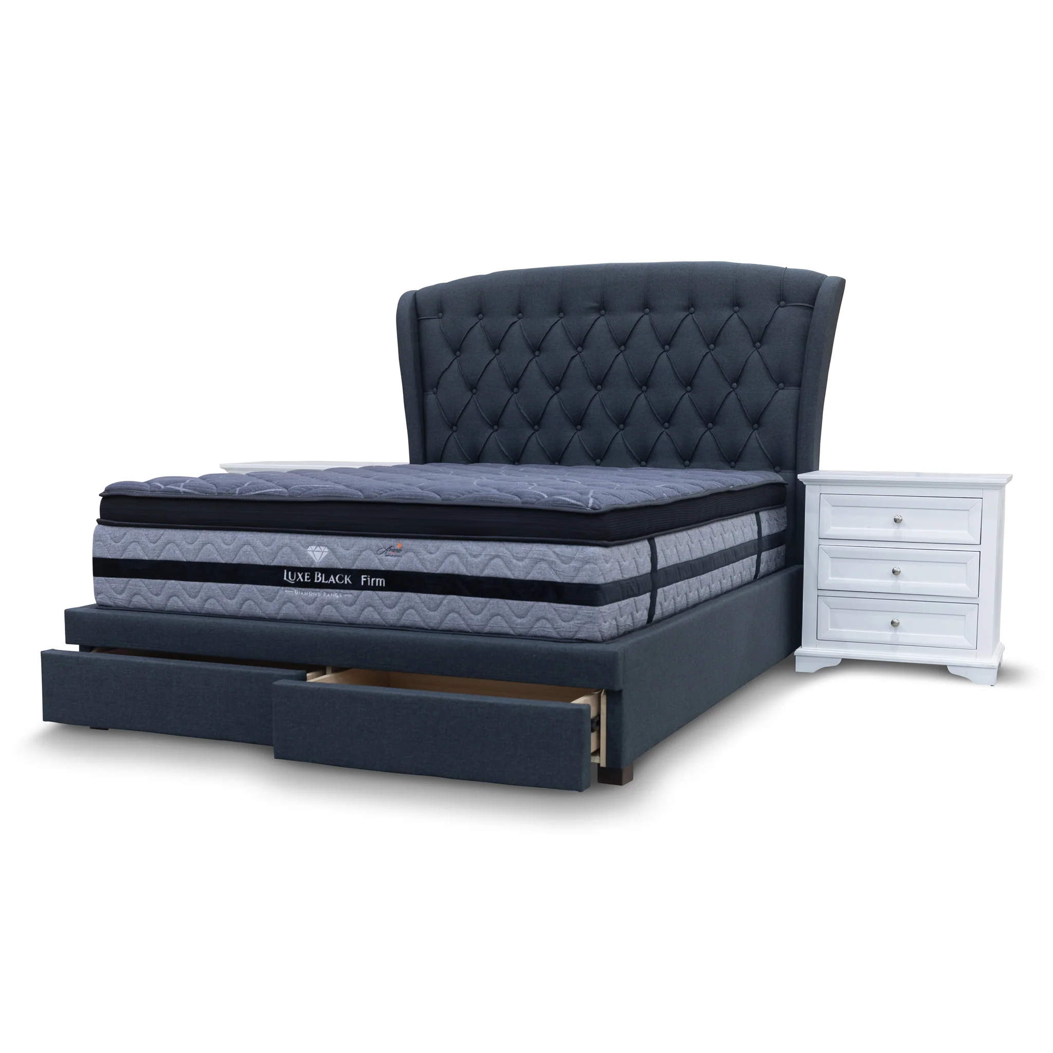 Grace King Fabric Storage Bed – Charcoal - Image 12