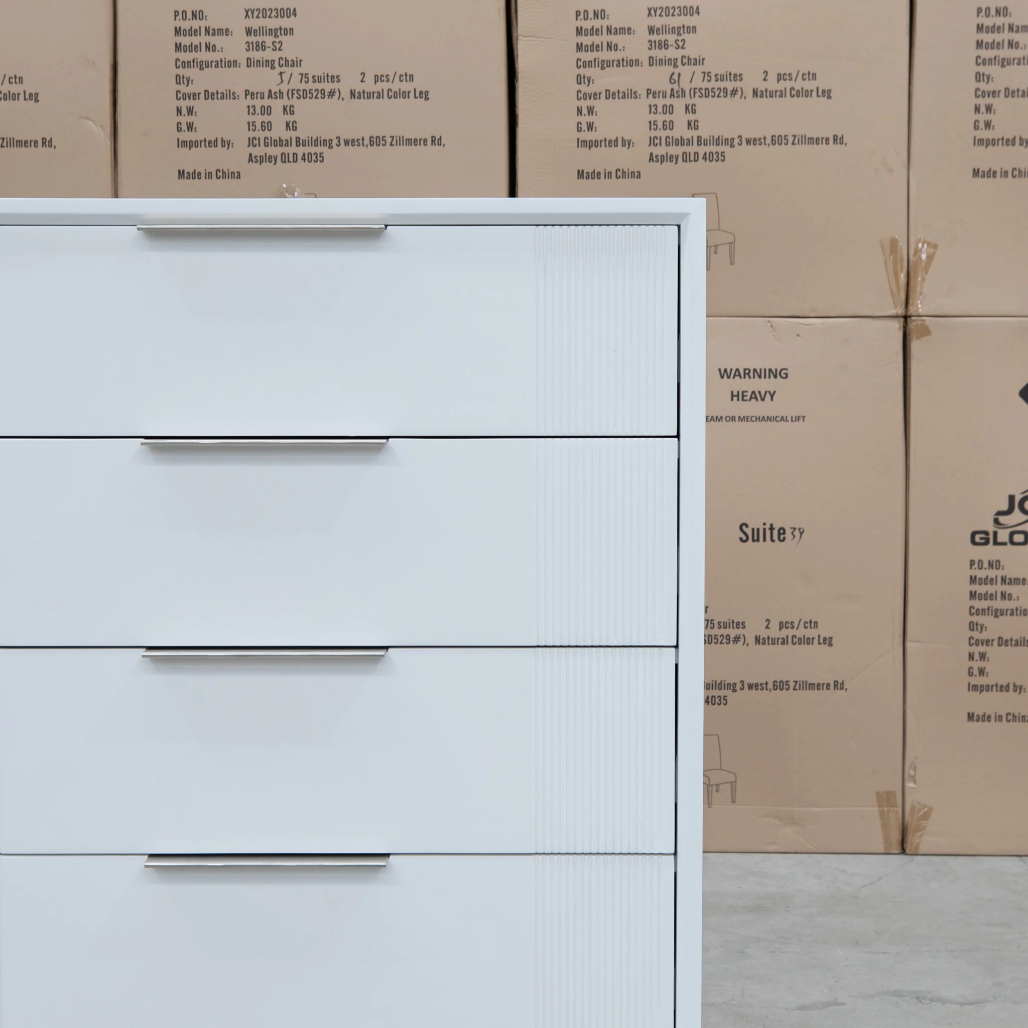 Gracey White Timber Tall Boy - Image 6