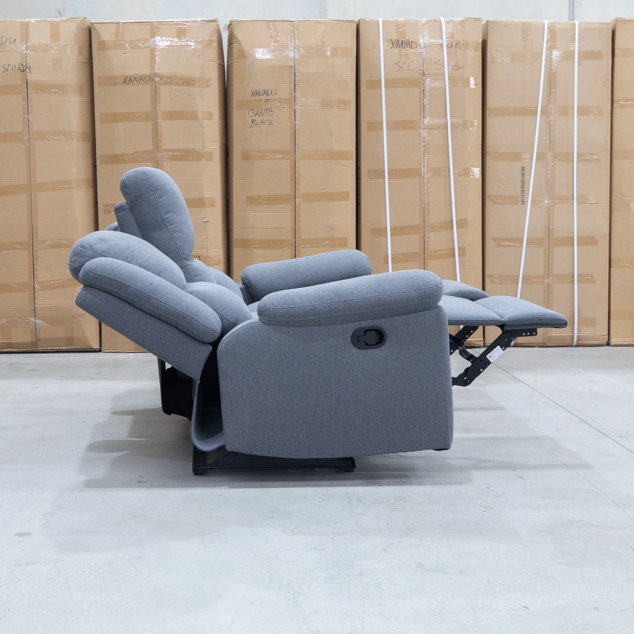 Hayman Three Seat Recliner Lounge - Slate - Image 12