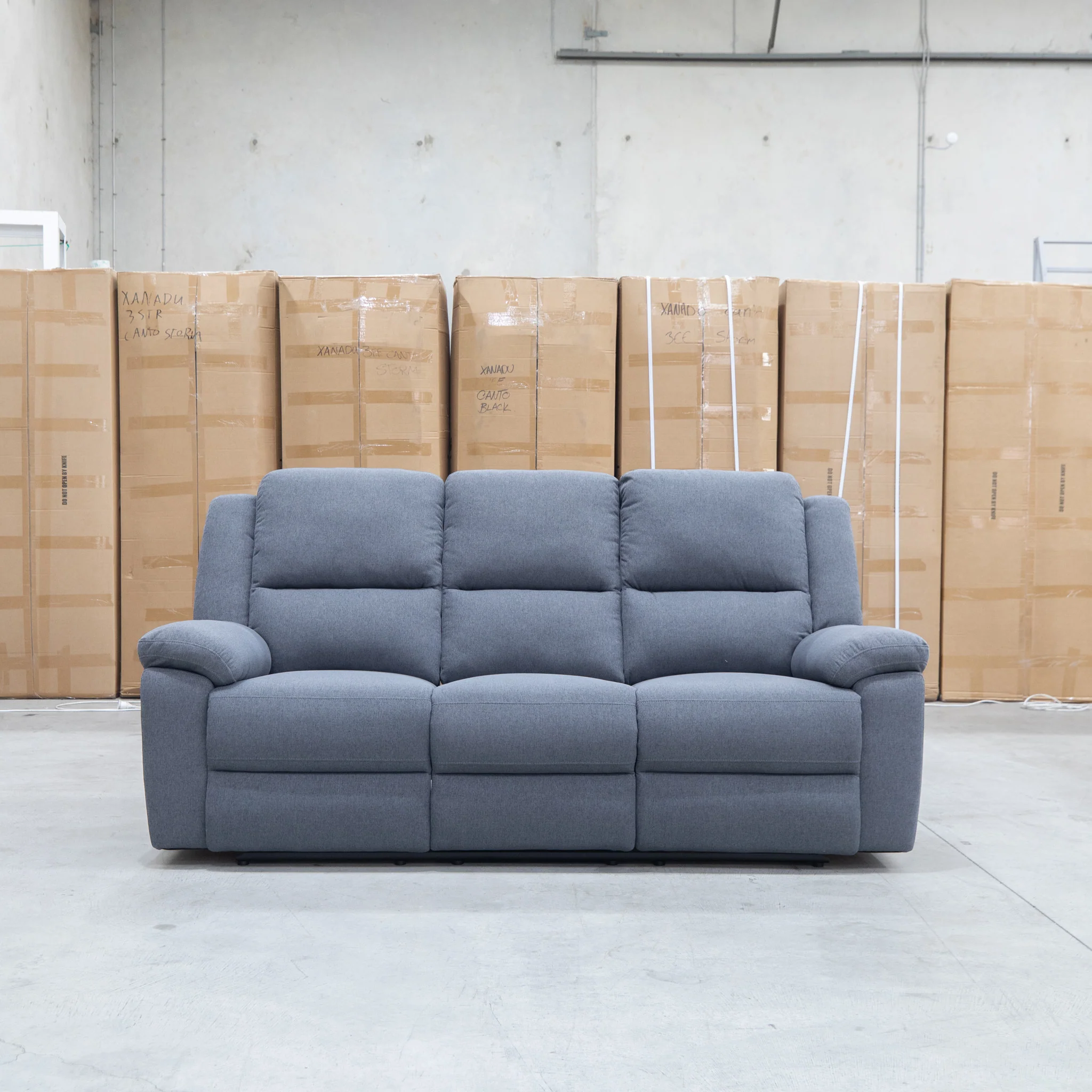 Hayman Three Seat Recliner Lounge - Slate - Image 3