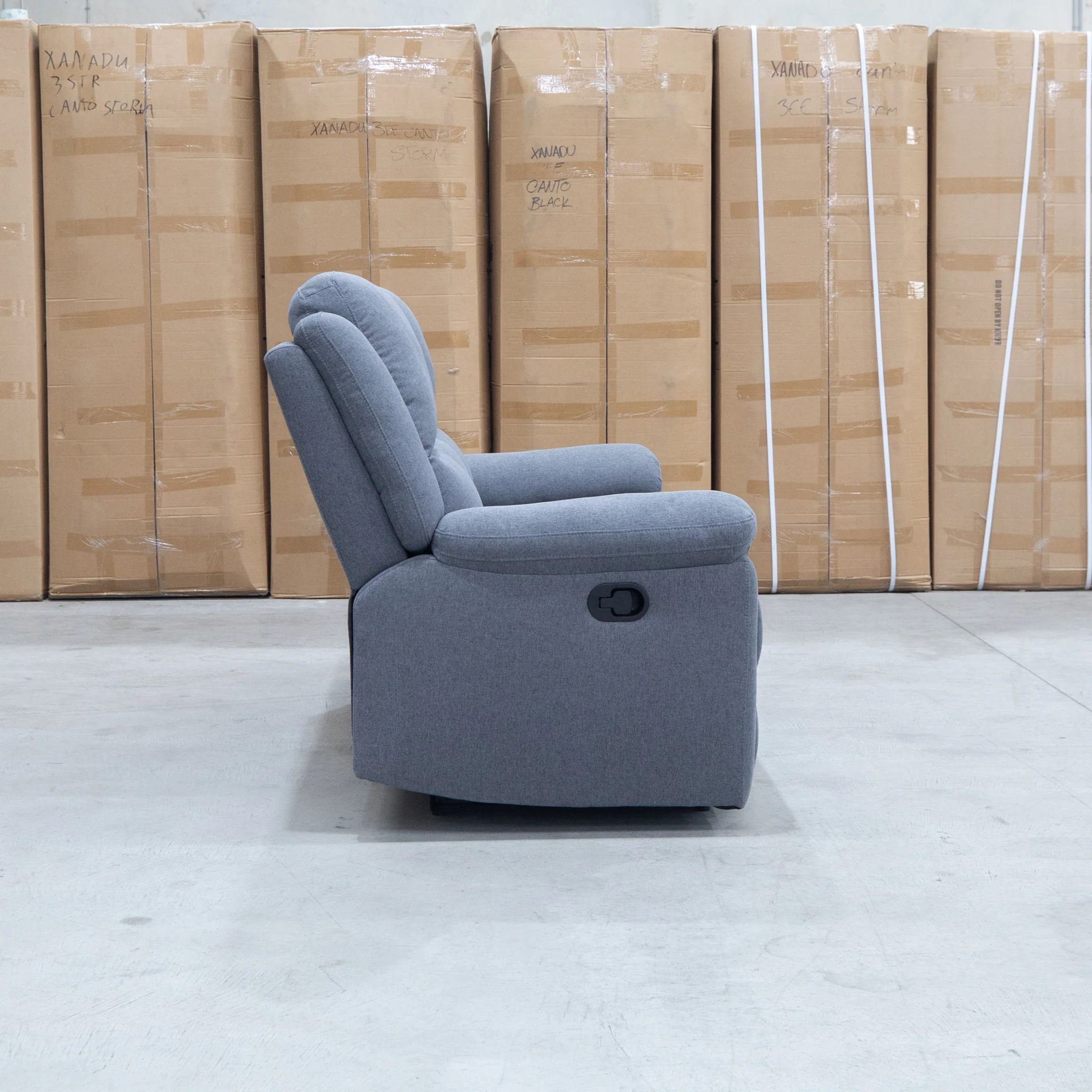 Hayman Three Seat Recliner Lounge - Slate - Image 9