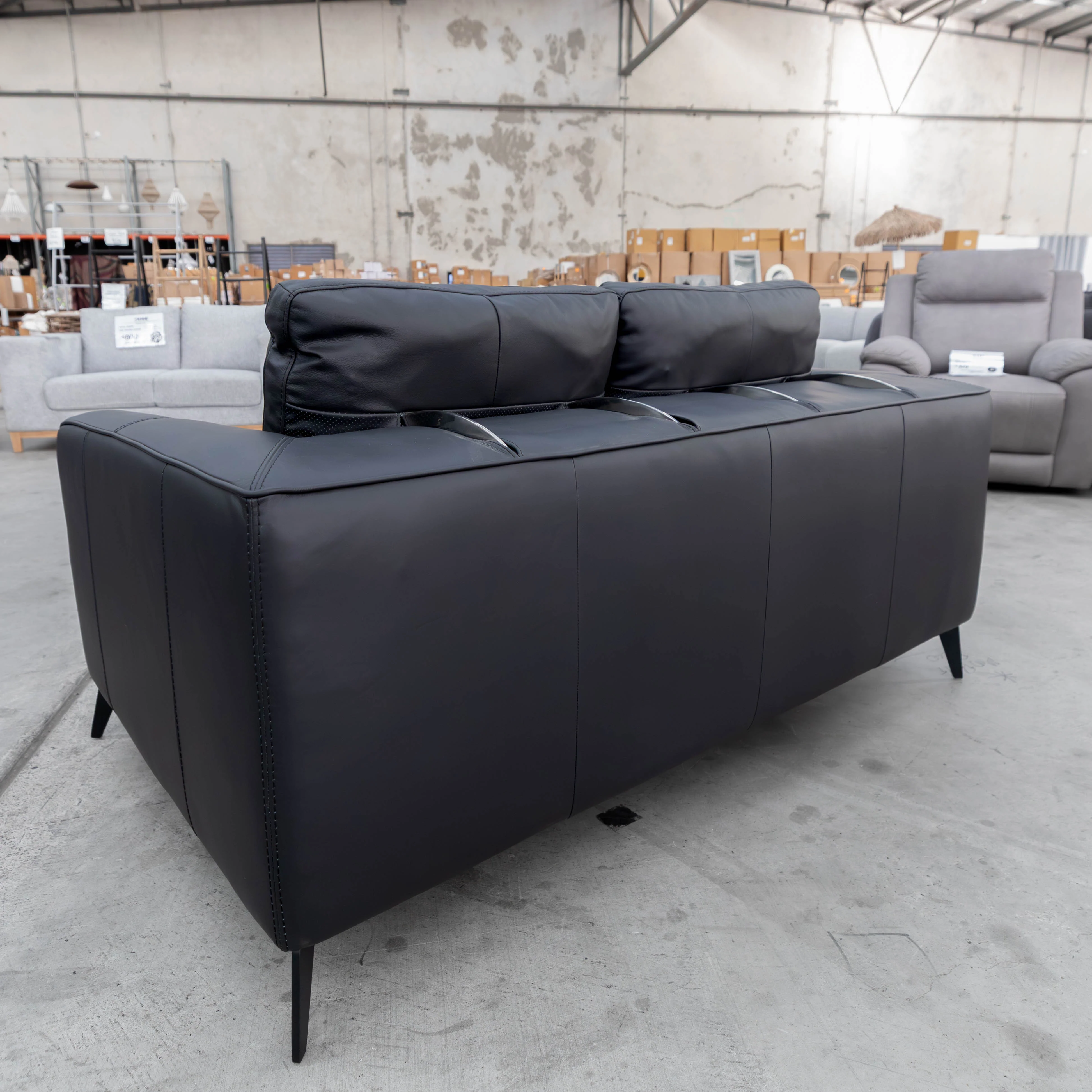 HTL-12961-LUPF - Two Seat Sofa - Black - Floor Stock - Image 5
