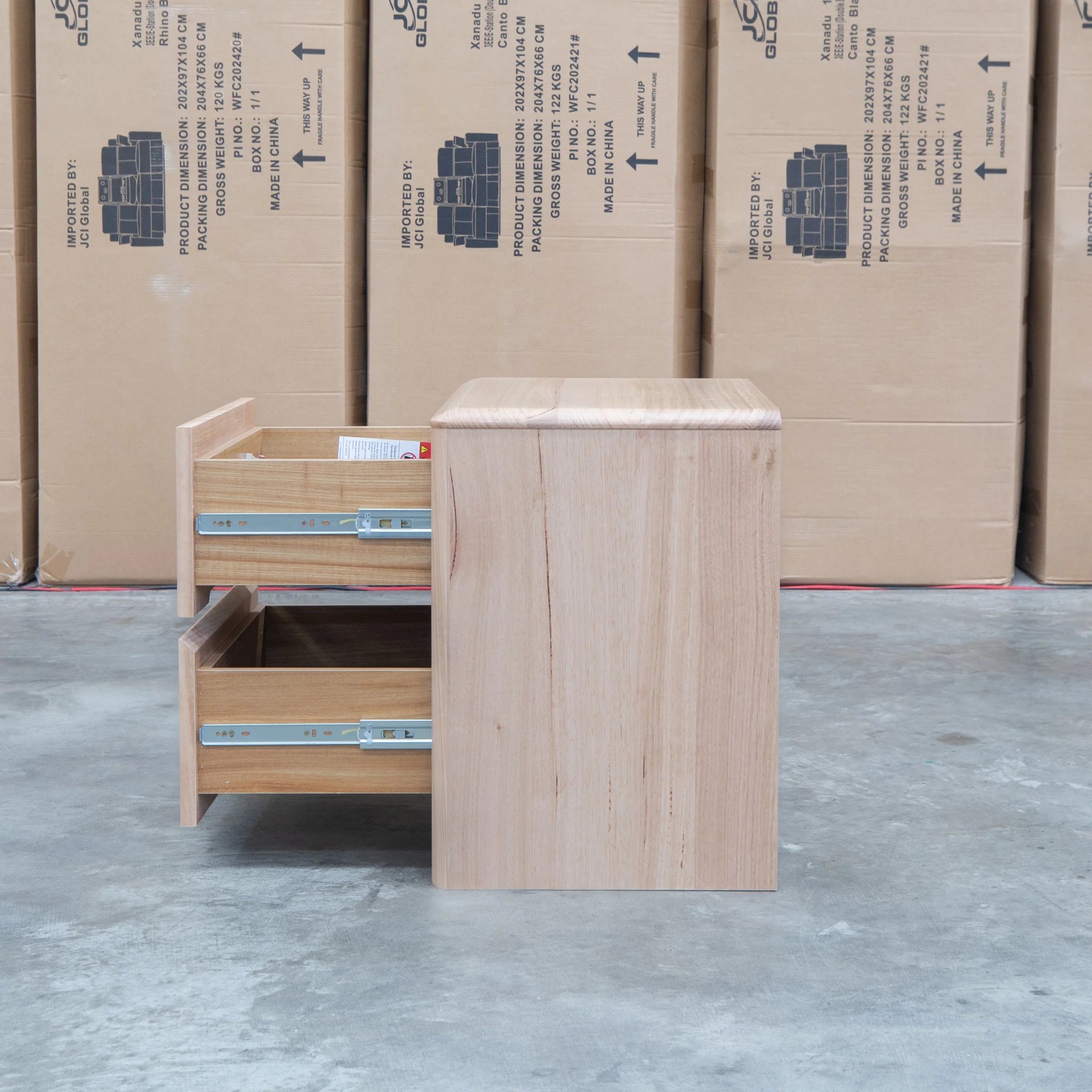 Island Messmate Two Drawer Bedside - Image 9