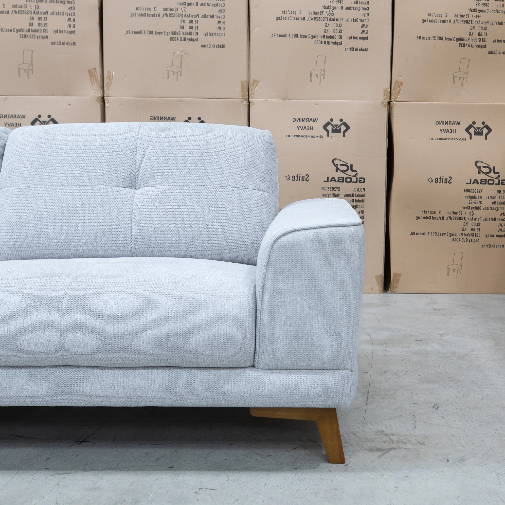 Khloe Three Seat Chaise Lounge LHF - Whisper - Image 6