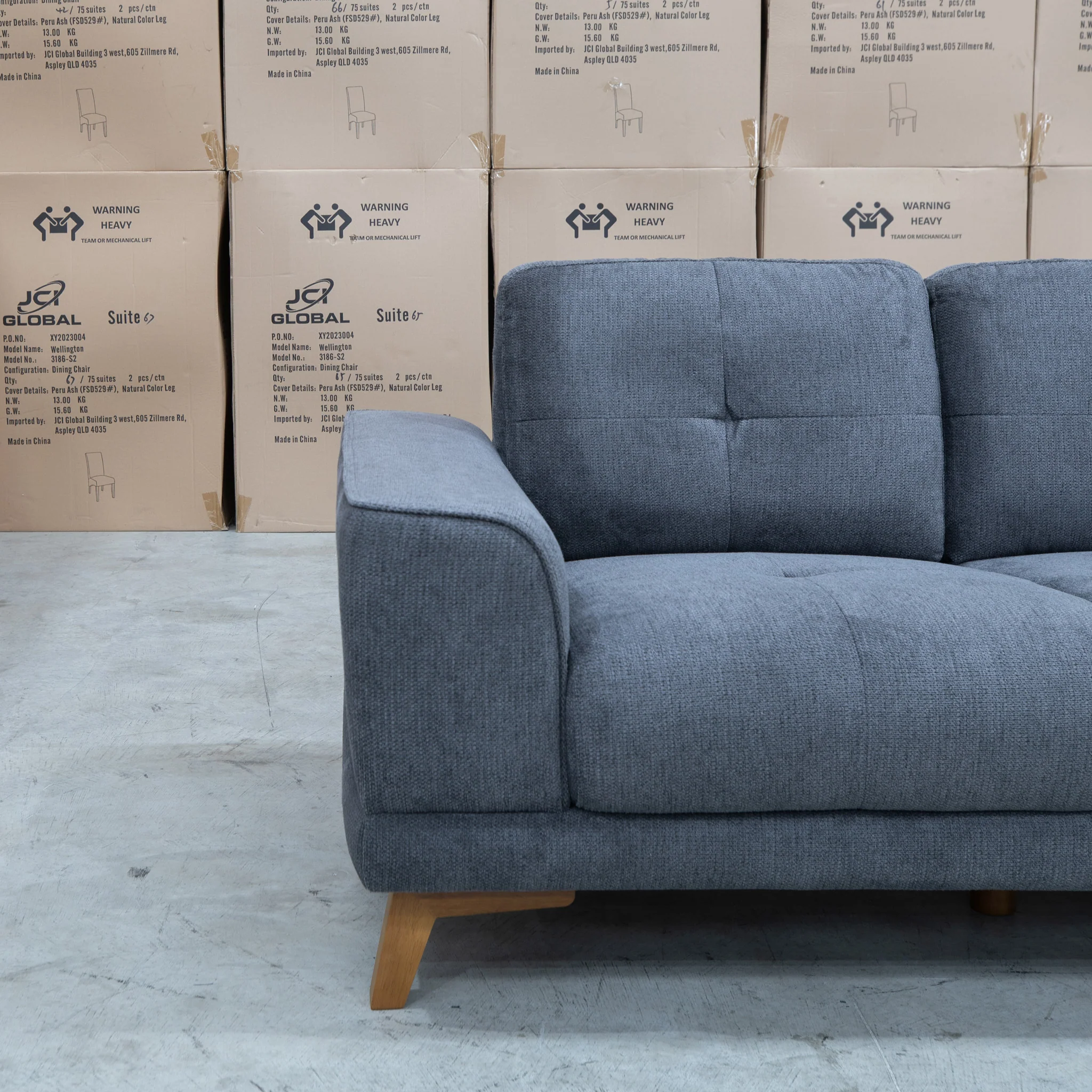 Khloe Three Seat Chaise Lounge RHF - Shadow - Image 3