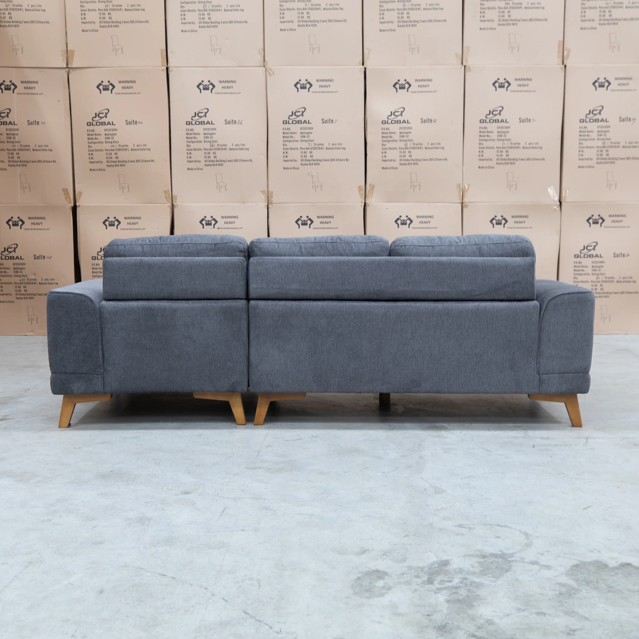 Khloe Three Seat Chaise Lounge RHF - Shadow - Image 5