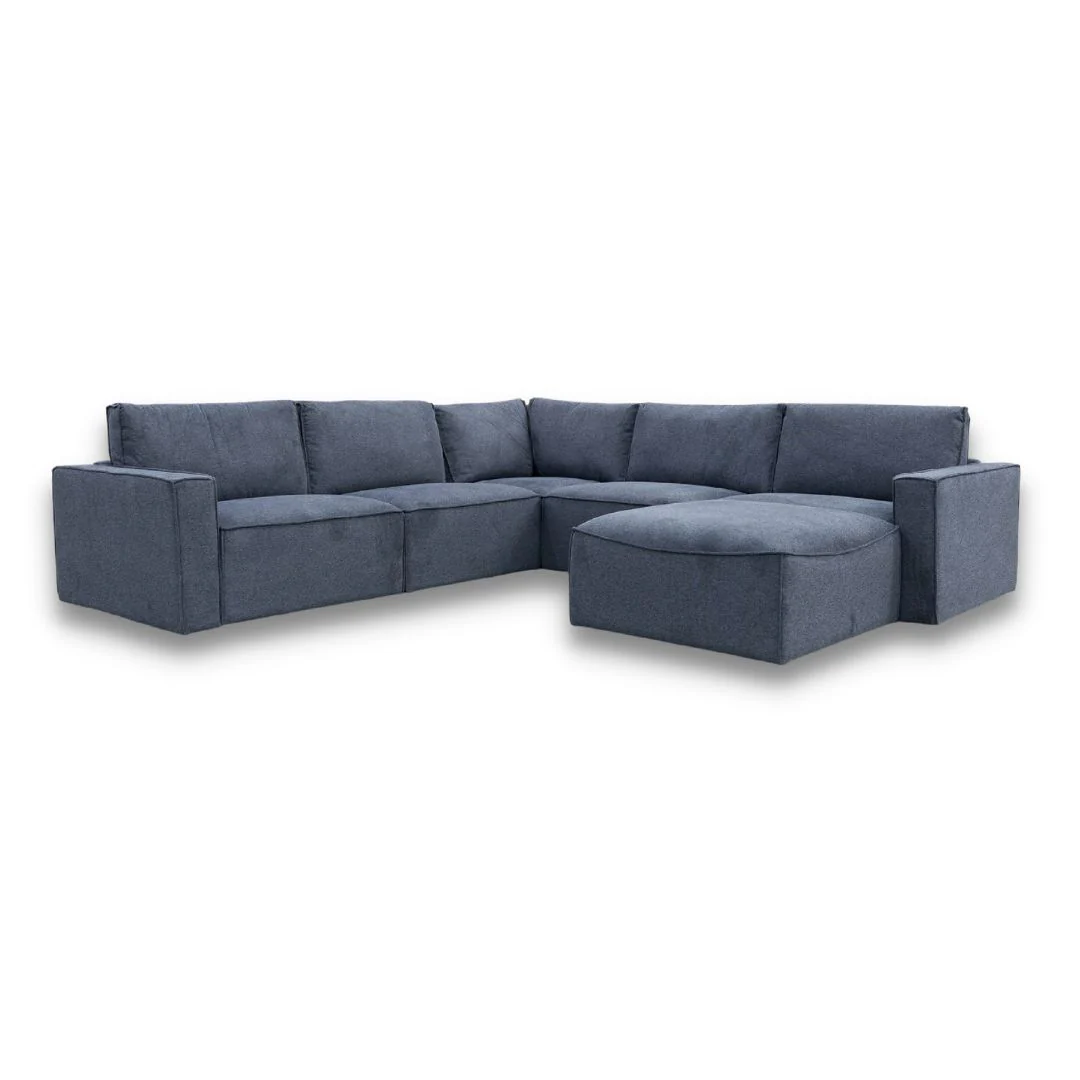 Layne Modular Corner Lounge with Ottoman - Charcoal - Image 11
