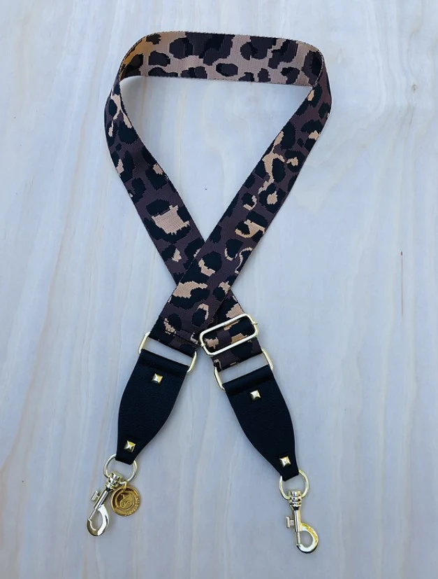 Lovely Leopard - Bag Strap - Gold Hardware