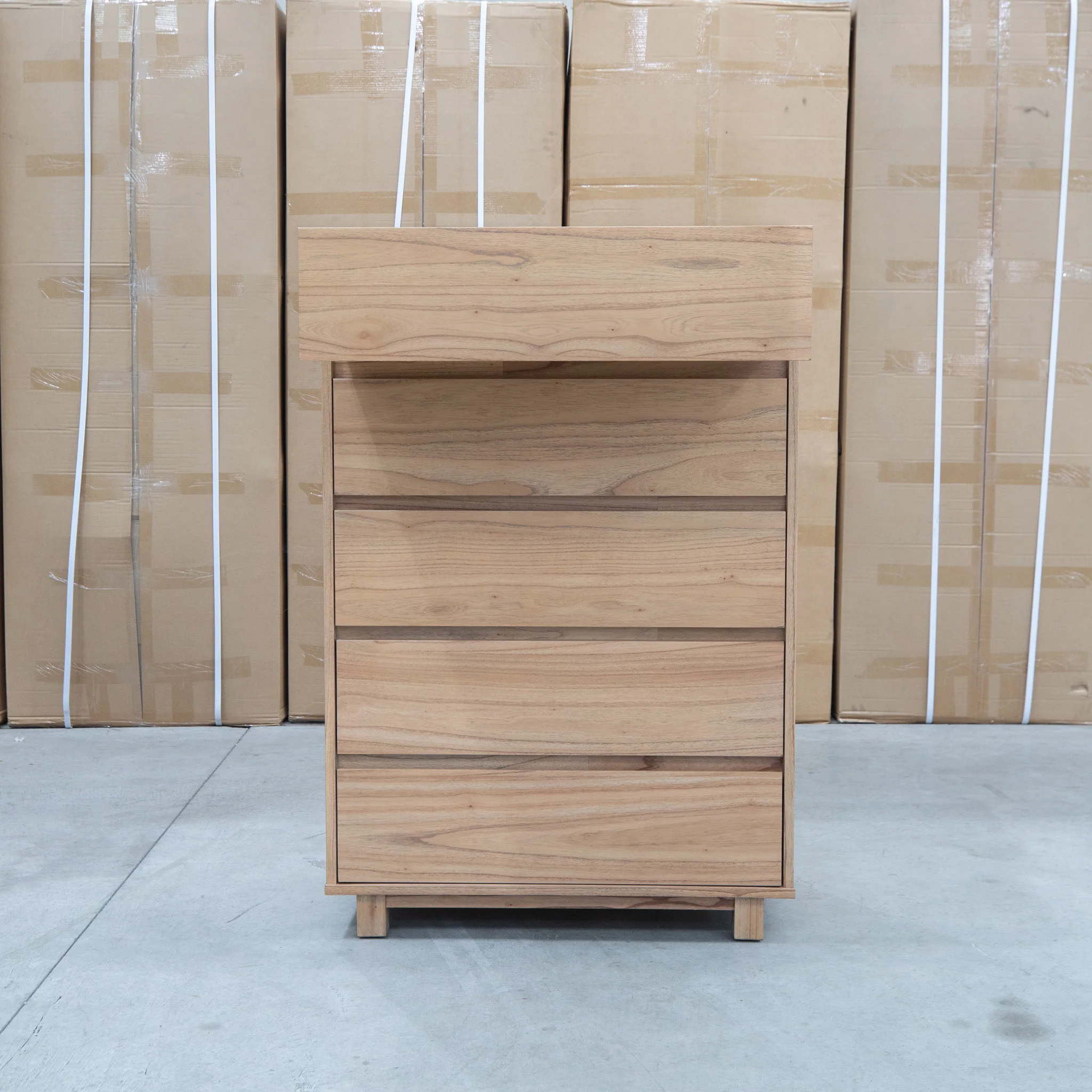 Mandalay Mountain Ash Timber Five Drawer Tallboy - Image 3