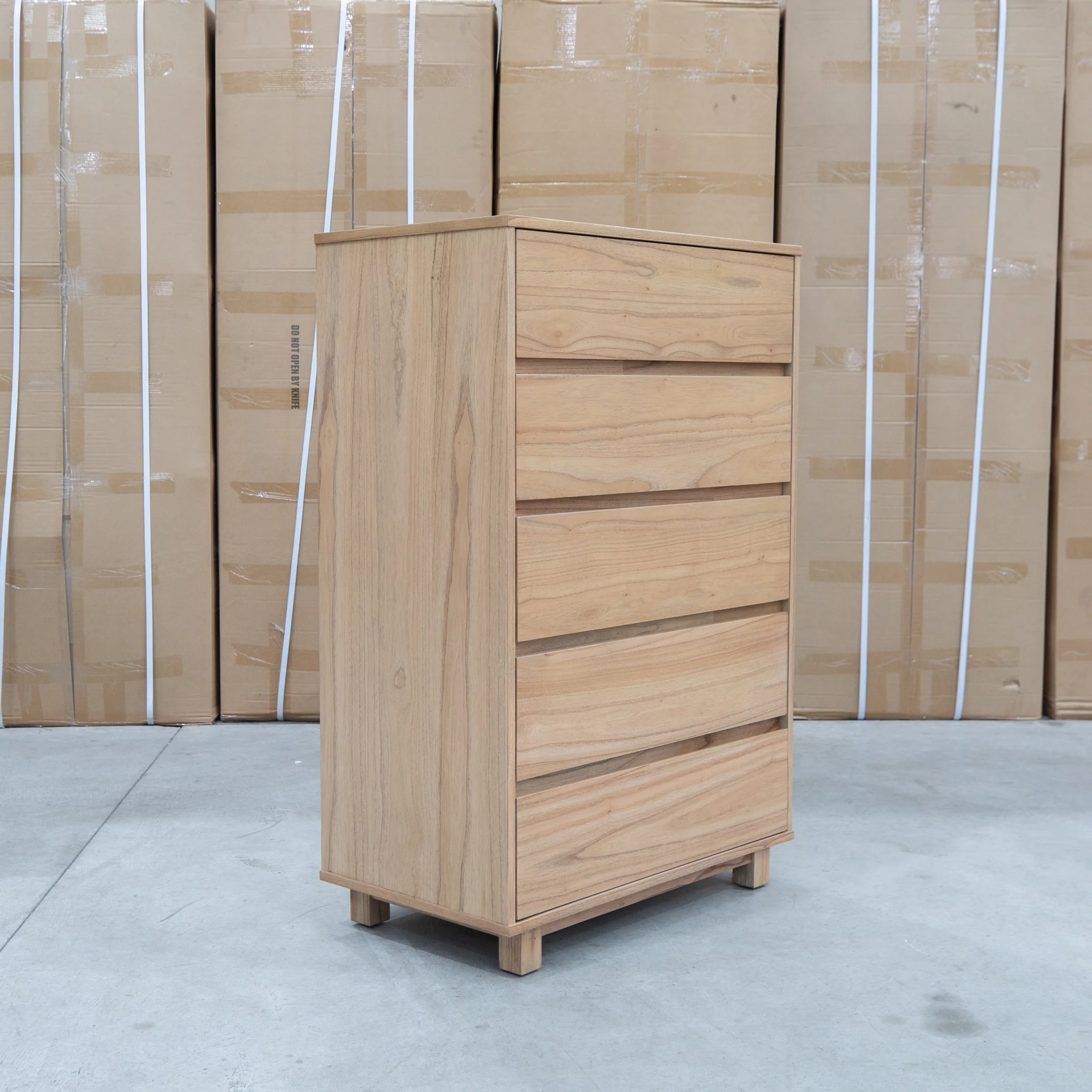 Mandalay Mountain Ash Timber Five Drawer Tallboy - Image 5