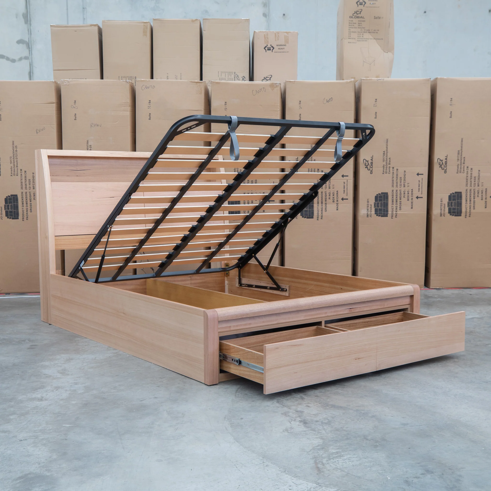 Melba Messmate King Gaslift Bed with Reading Lights - Image 15