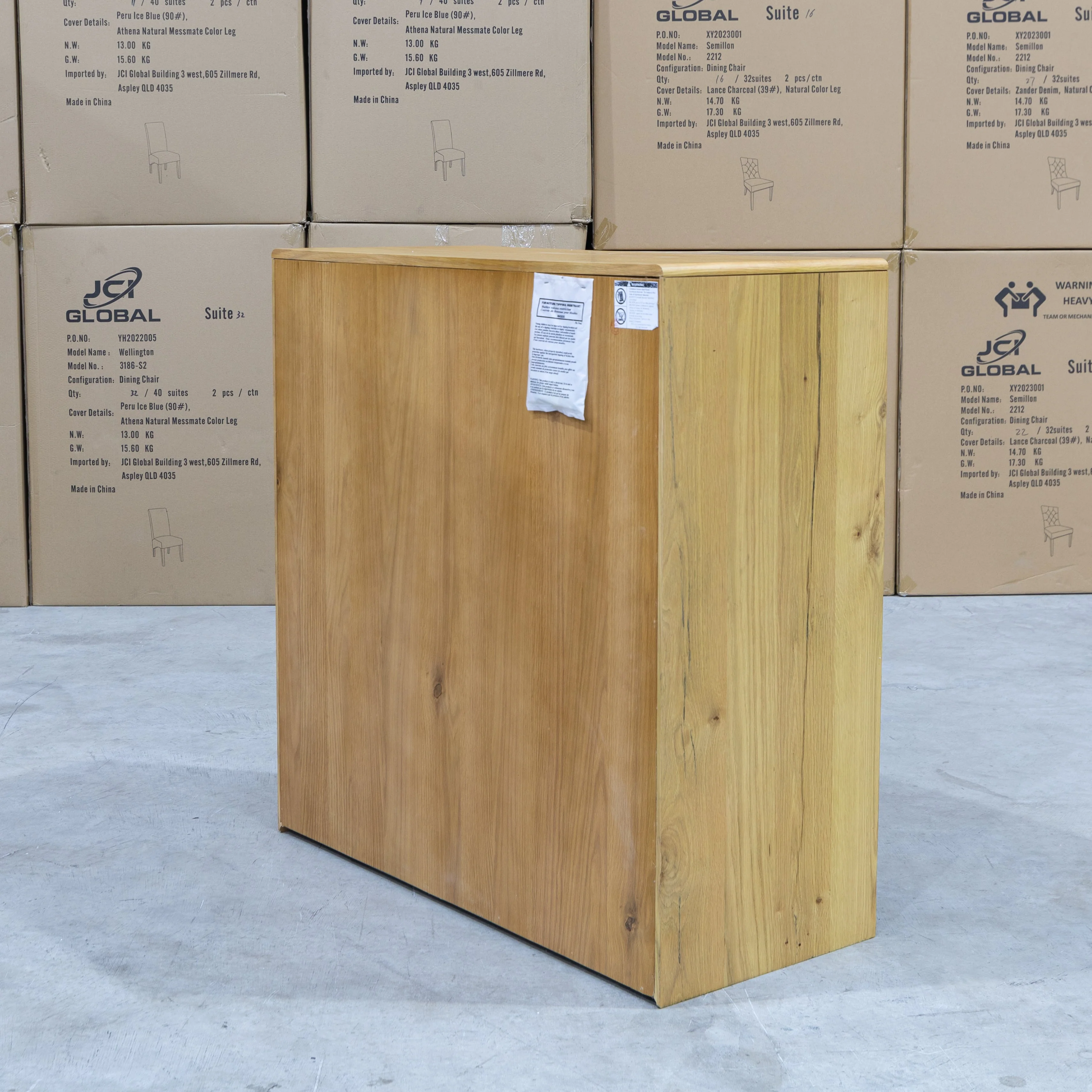 Newfarm Distressed Oak Four Drawer Hardwood Tallboy - Image 6