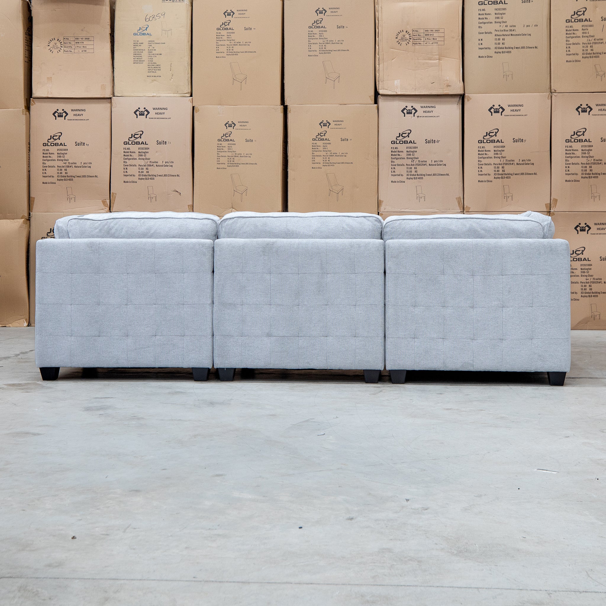 Nobu Modular Corner Lounge with Ottoman - Share Slate - Image 8