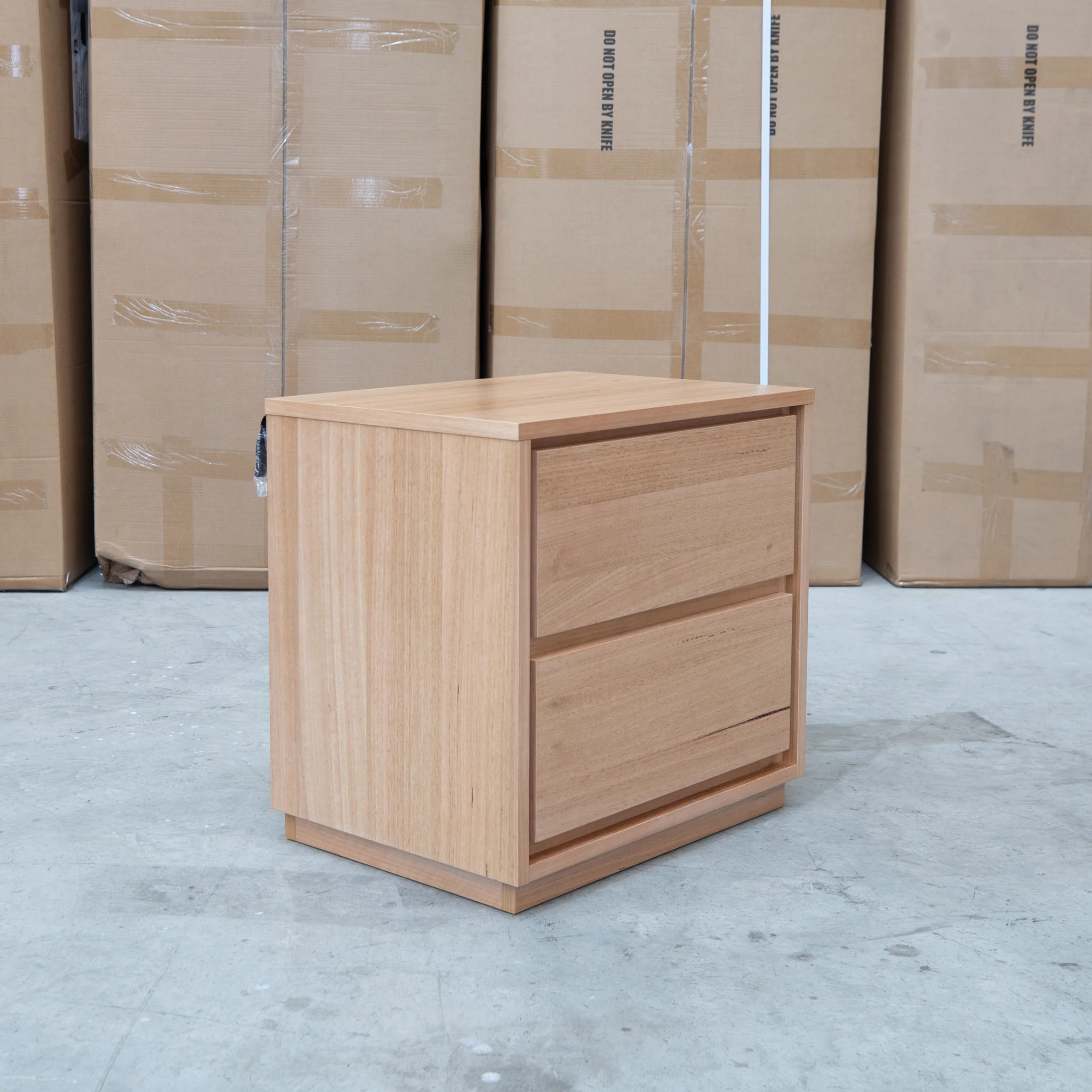 Nova Two Drawer Australian Messmate Hardwood Bedside - Image 3