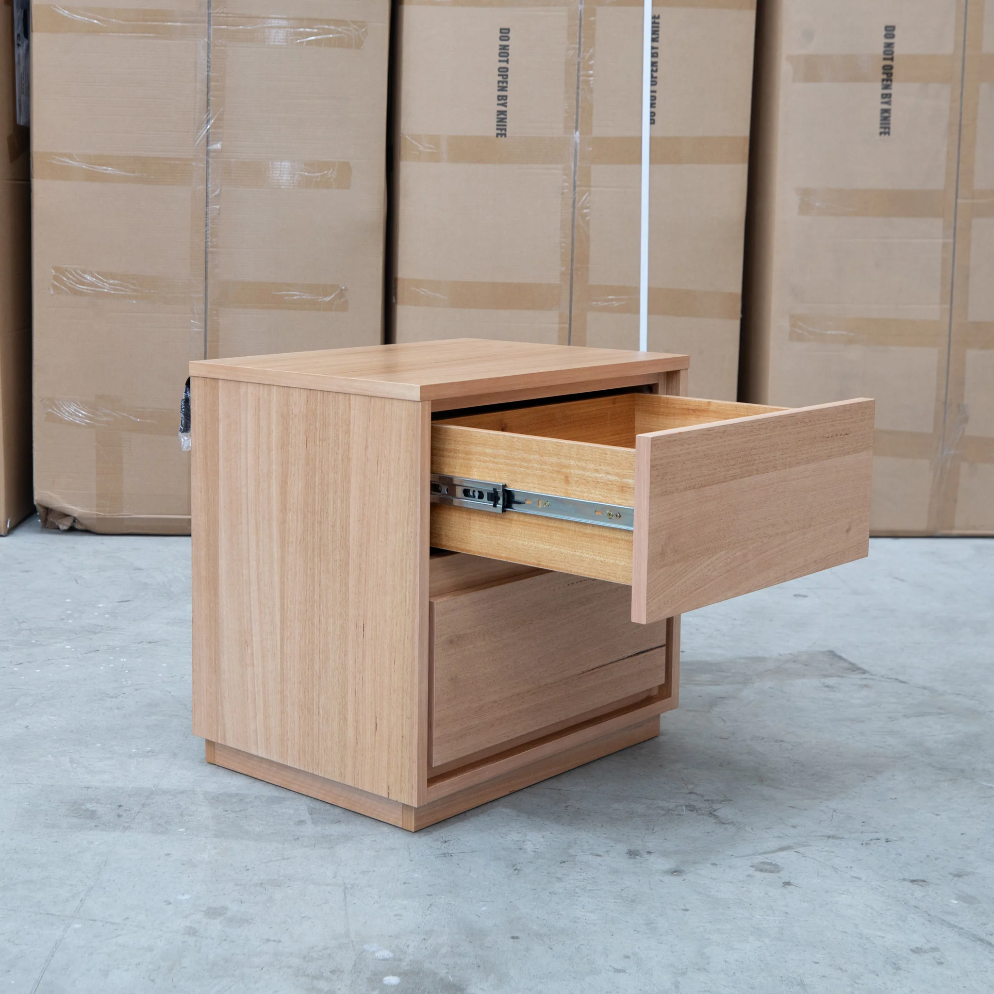 Nova Two Drawer Australian Messmate Hardwood Bedside - Image 4