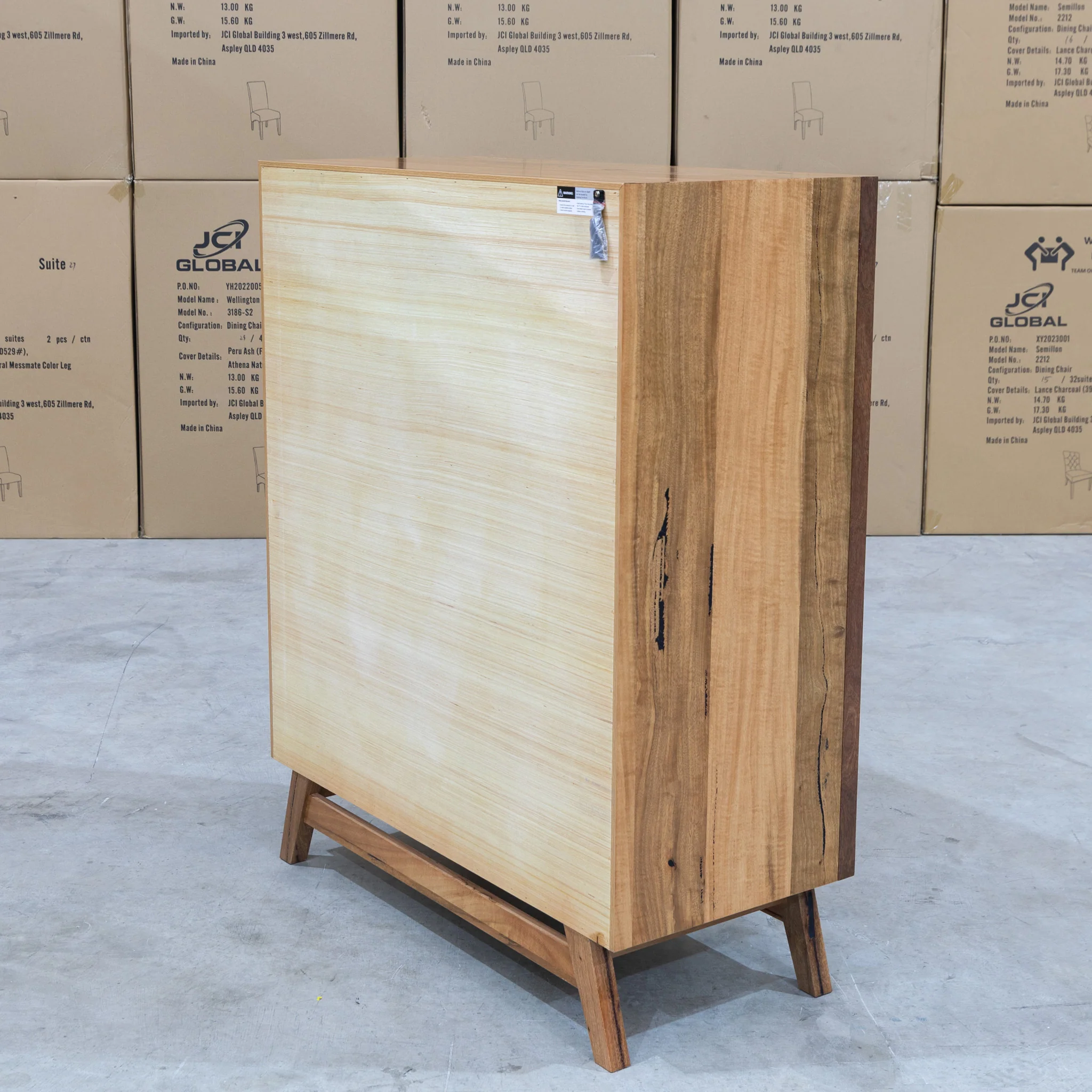 Polo Marri Hardwood Timber Five Drawer Tallboy - Image 6