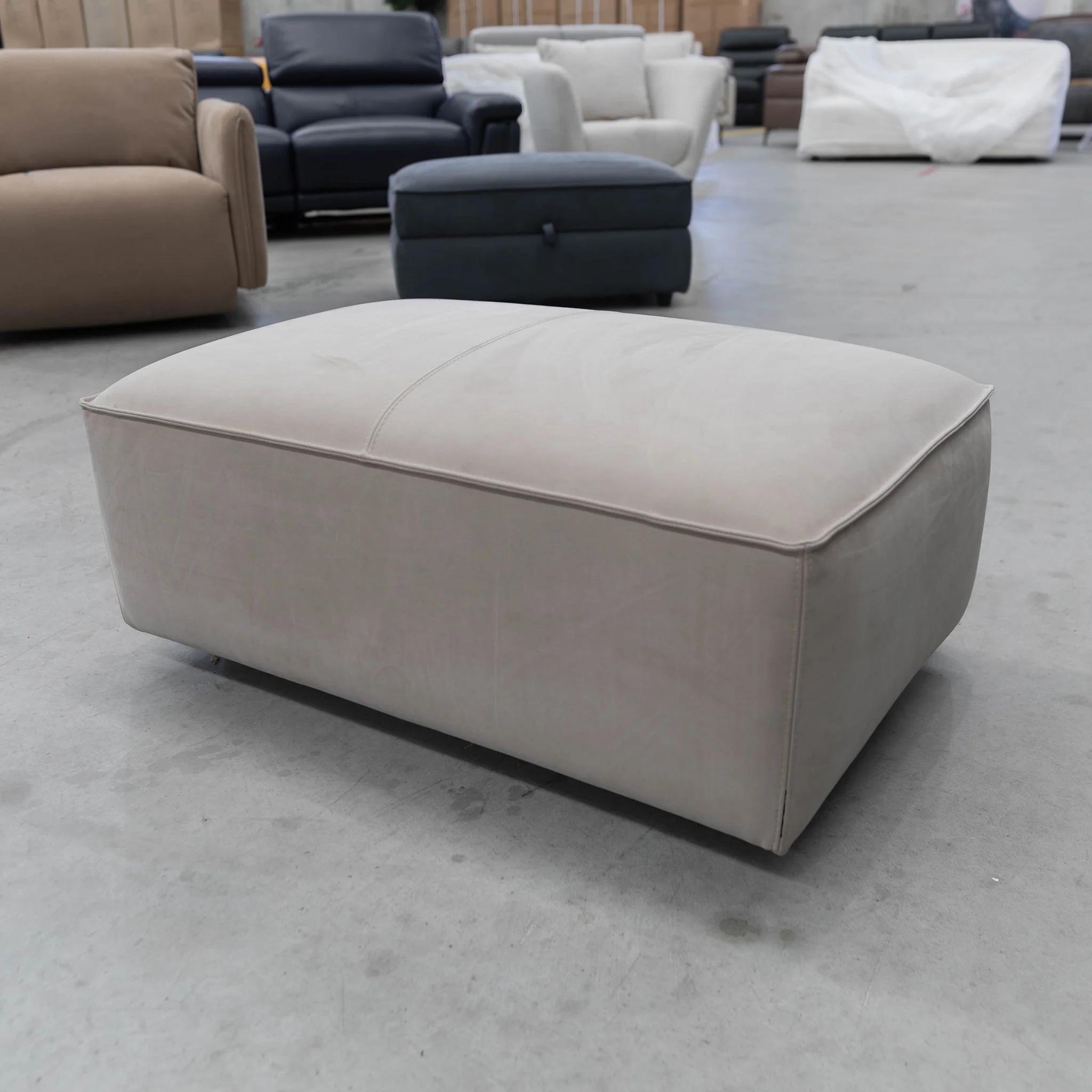 RS-13250-PR Square ottoman - Light Khaki - Floor Stock - Image 5