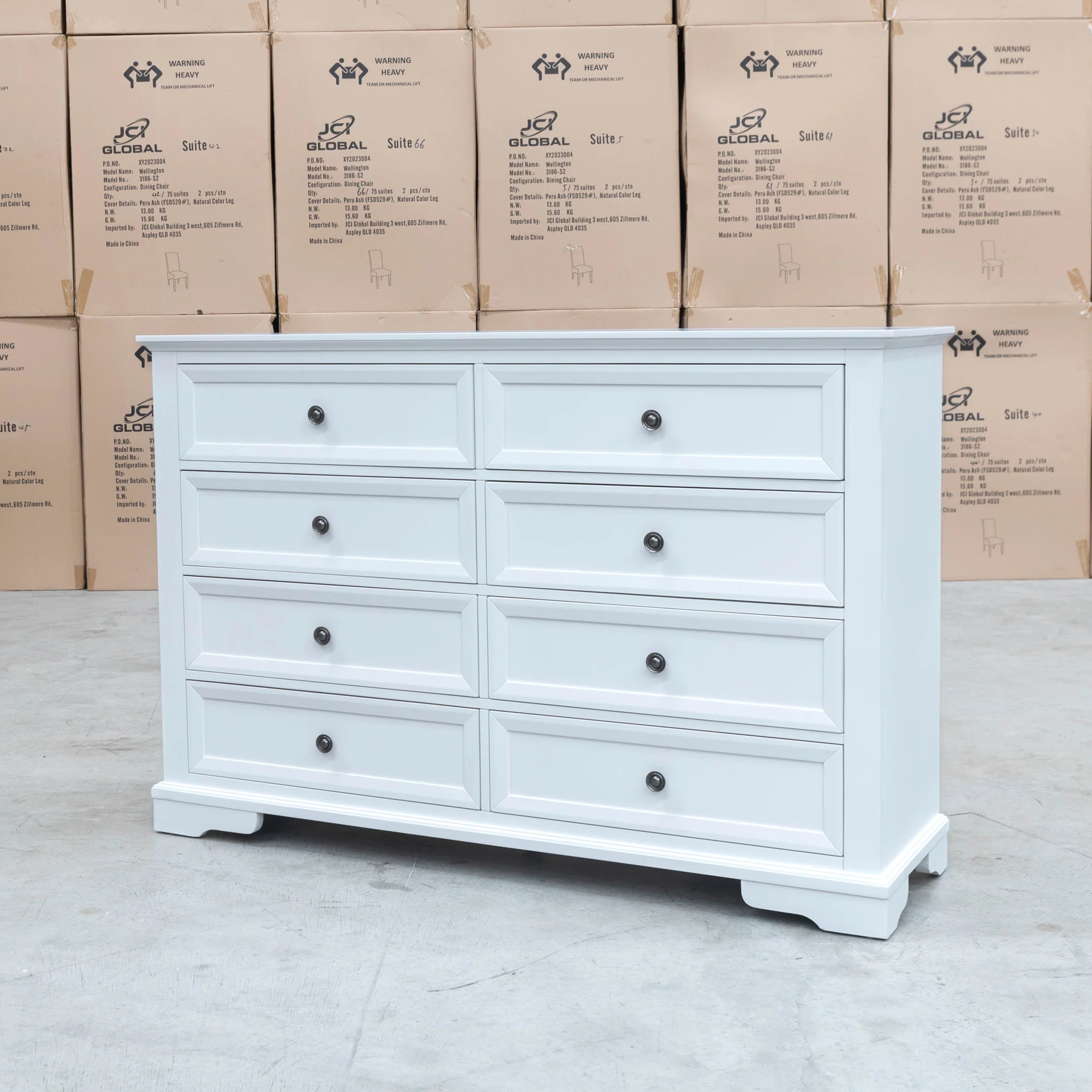 Sala 8 Drawer Hardwood Dresser - Image 3