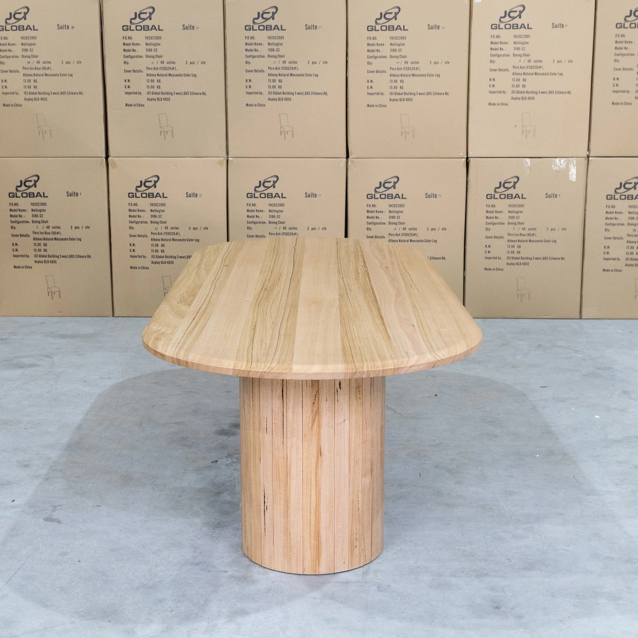 Semillon 240cm New Zealand Ash Oval Dining Table - Natural - Image 4